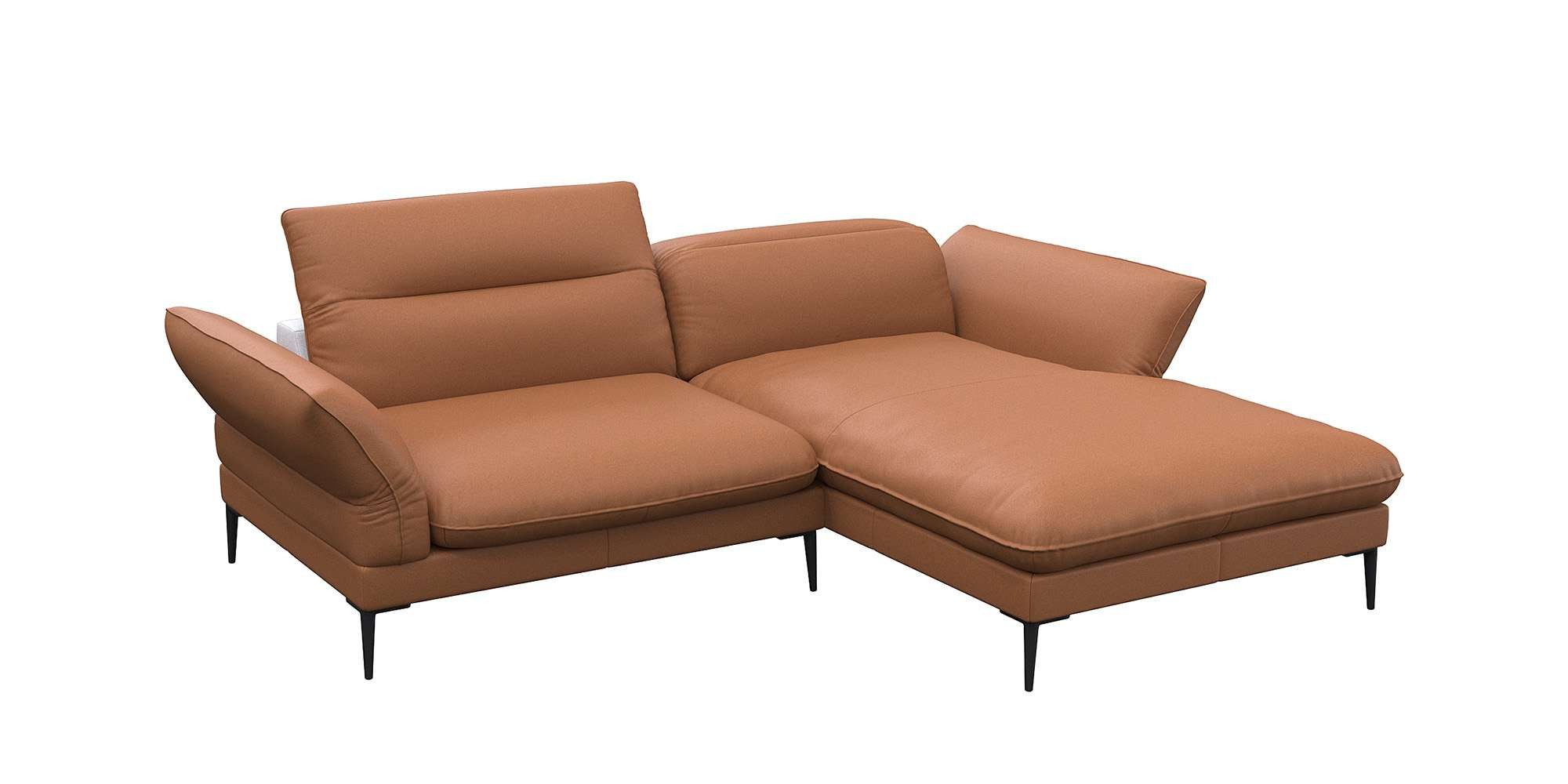 FLEXLUX Ecksofa Salino, Funktionssofa mit Recamiere, Relaxsofa, L-Form, Arm- und Kopfteilverstellungen, Kaltschaum im Sitz, B/T 245/182 cm