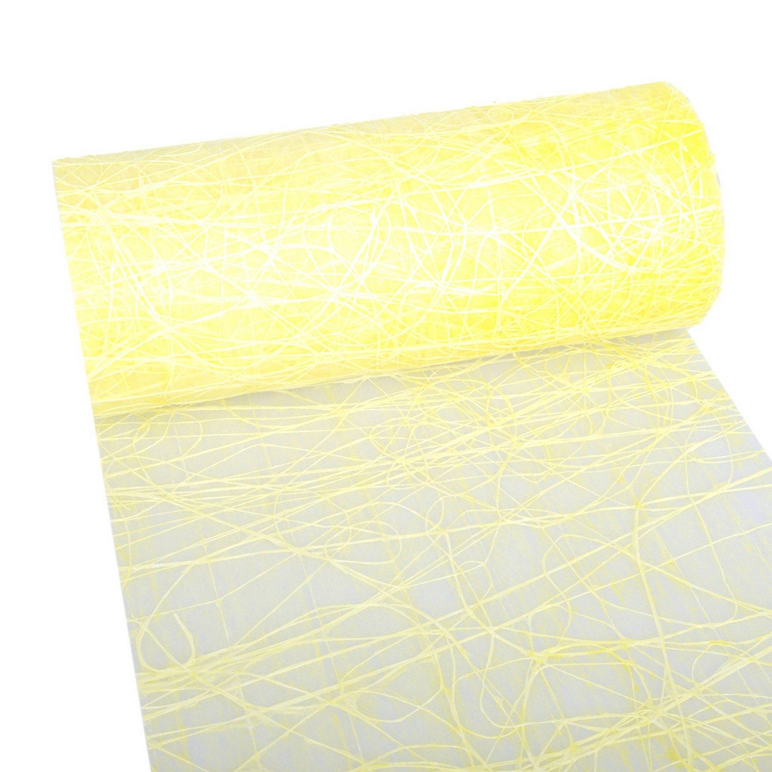 Deko AS Узкие скатерти Dekoweb® 300mm x 15m Узкие скатерти Deko Tischband Tischdeko gelb + 100 (1-tlg, 1 Rolle Узкие скатерти), Strapazierfähig