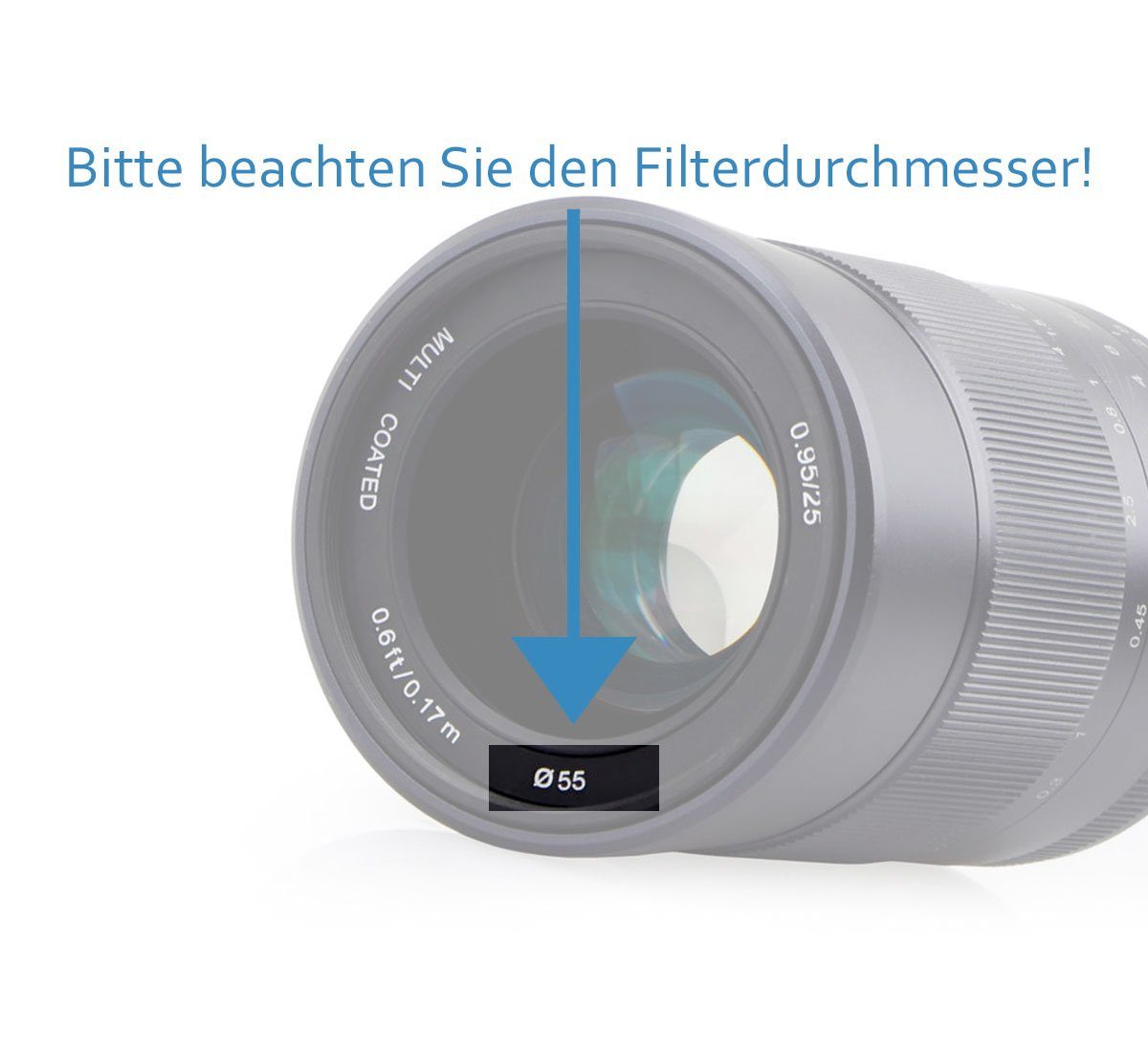 ayex UV 58mm für Gewinde Filter Schutzfilter mit Foto-UV-Filter Objektive 58mm