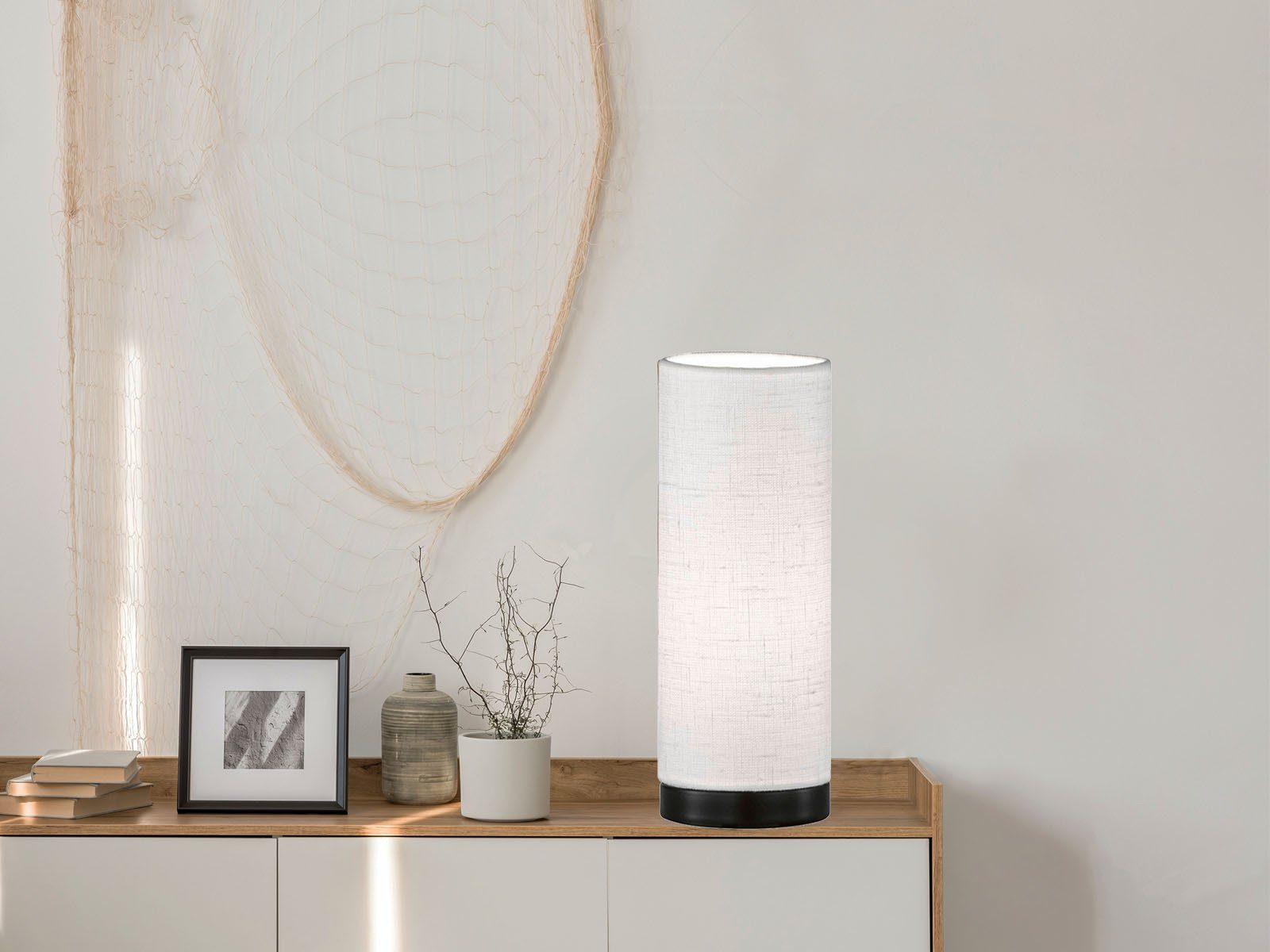 FISCHER & HONSEL Nachttischlampe, Dimmfunktion, LED wechselbar, Warmweiß, S günstig online kaufen