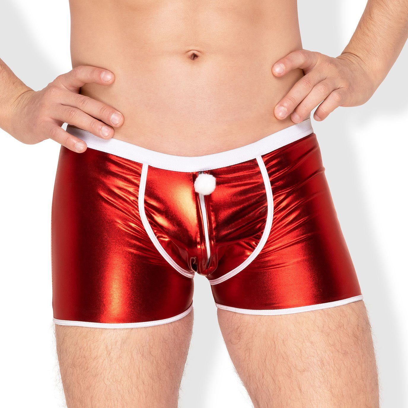 EIS Body Festliche Shorts mit Reißverschluss (1-tlg) blickdicht; sexy Verschluss; süßes Bommel-Detail