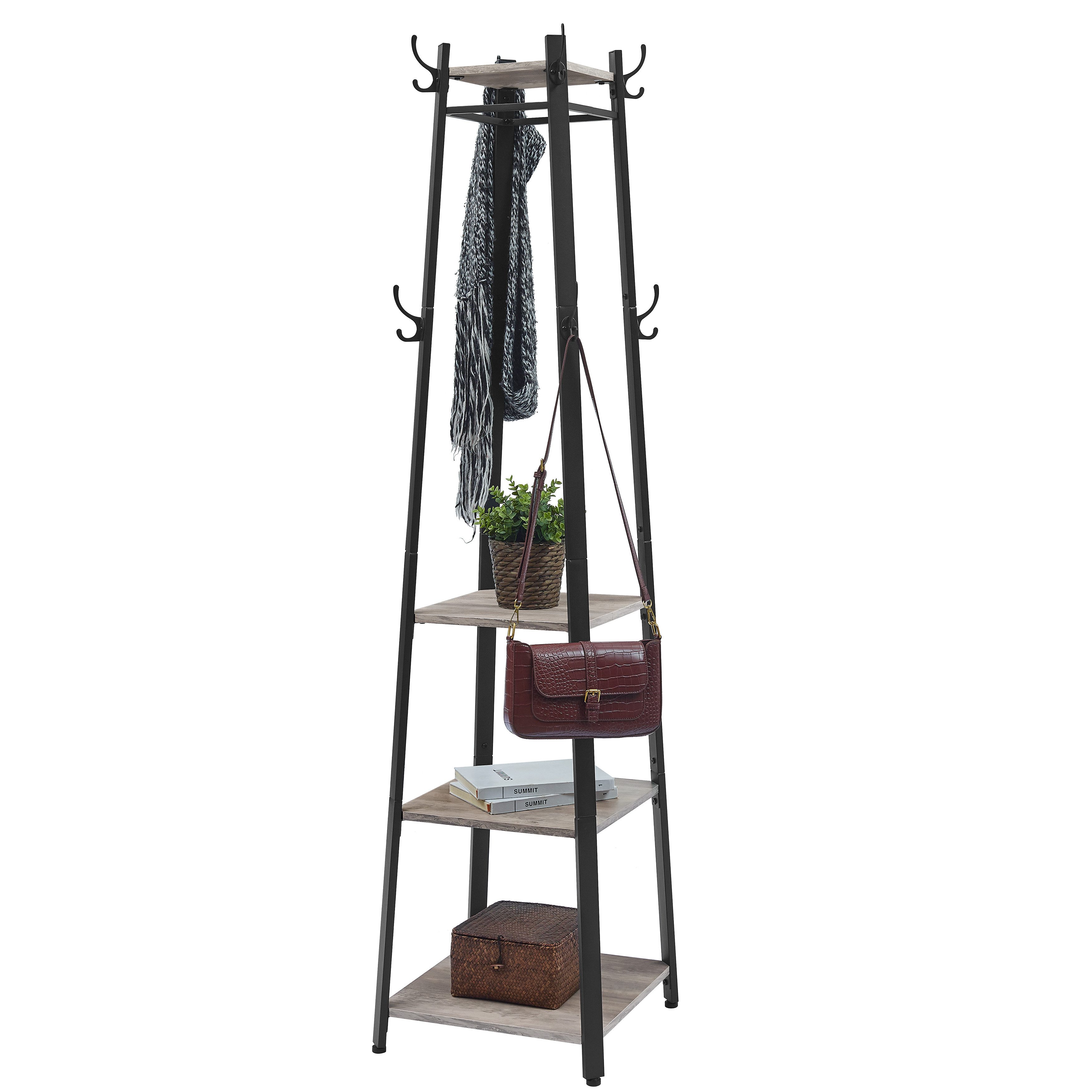 VASAGLE Garderobenständer Kleiderständer, 8 Haken, 43x43x180 günstig online kaufen
