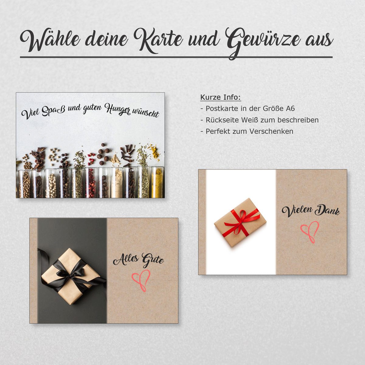 Tasty Salz Tasty Pott Dank Box - Jeweils 5 Gewürze + Karte "V