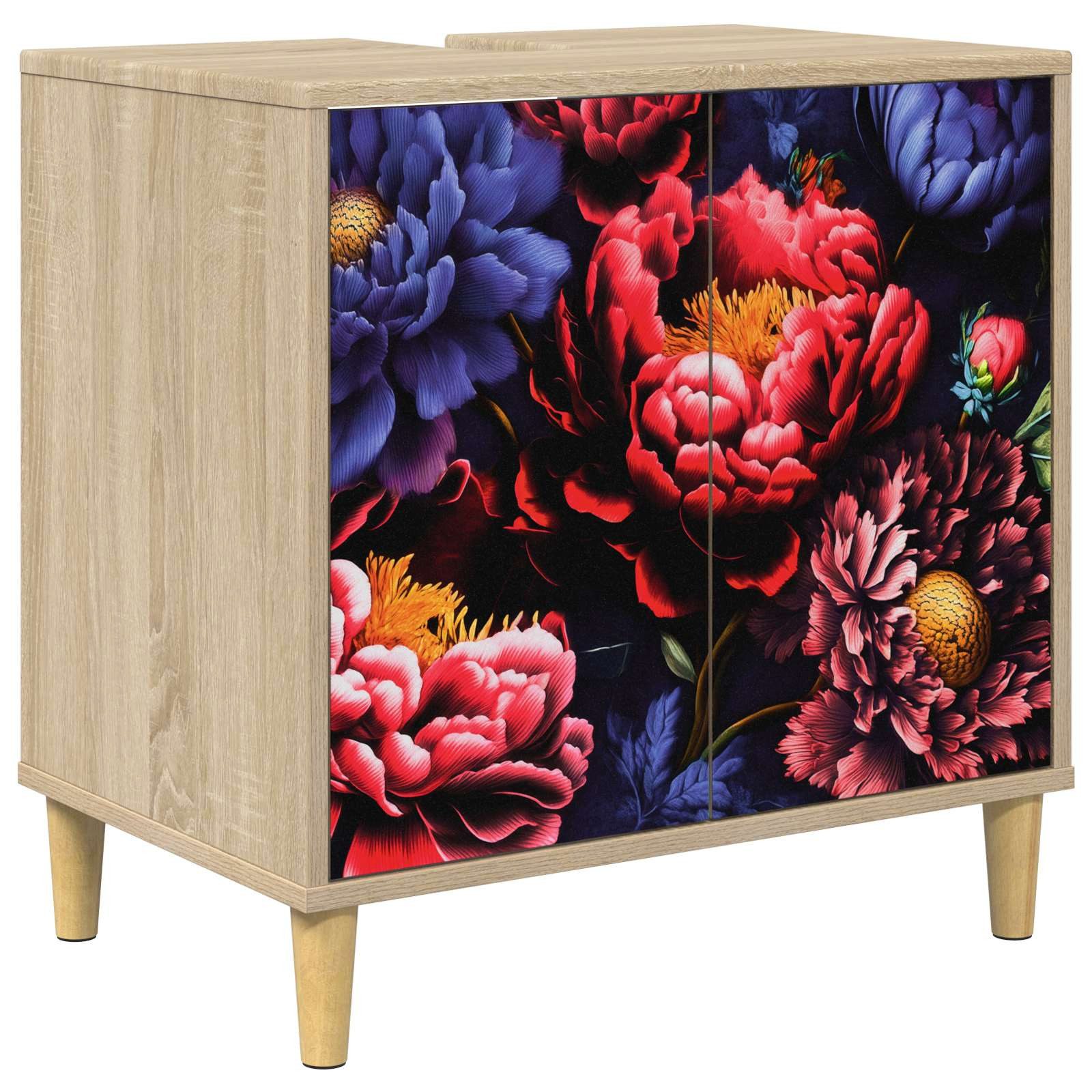 vidaXL Badezimmerspiegelschrank Badezimmerschrank KIEL Sonoma 60 x 40 x 60 cm Holzwerkstoff (1-St)