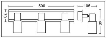 TRANGO LED Deckenleuchte, 3-flammig 2007-38 LED Deckenleuchte Chrom-Optik & Aluminium gebürstet Serie GRACE inkl. 3x G9 LED Leuchtmittel 3.000K warmweiße Lichtfarbe Badleuchte, Flurleuchte, Küchenleuchte, Schwenkbare LED Deckenlampe, Kronleuchter