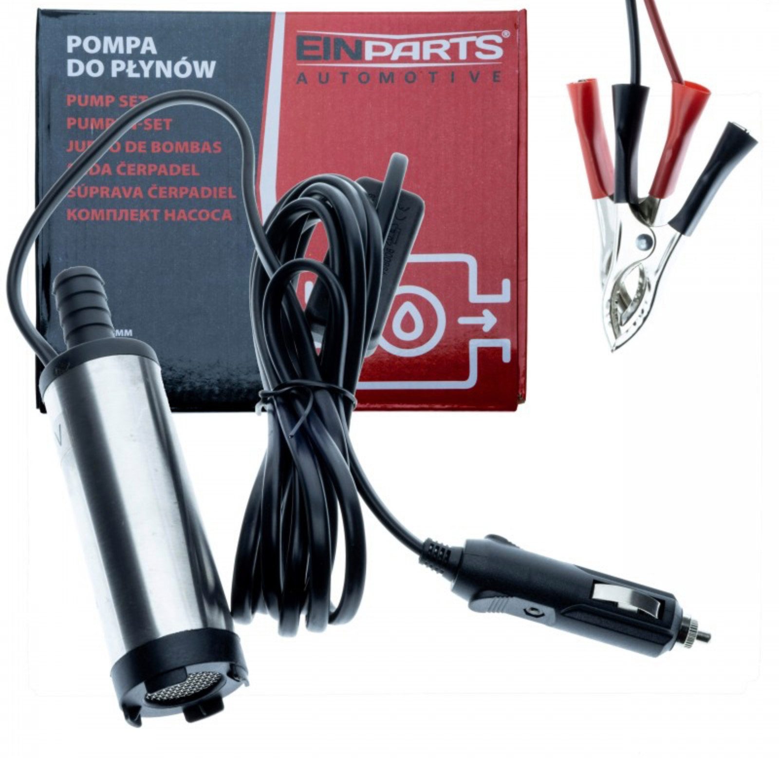 EINPARTS Automotive Ölabsaugpumpe Mini Pumpe 12L/min mit Ansauggitter Ölpumpe Tauchpumpe 12V/230V