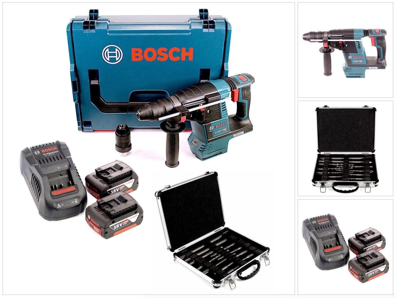 Bosch Professional Akku-Bohrhammer GBH 18V-26 F brushless SDS-Plus 18V 2,6J + 2x Akkus 5,0Ah