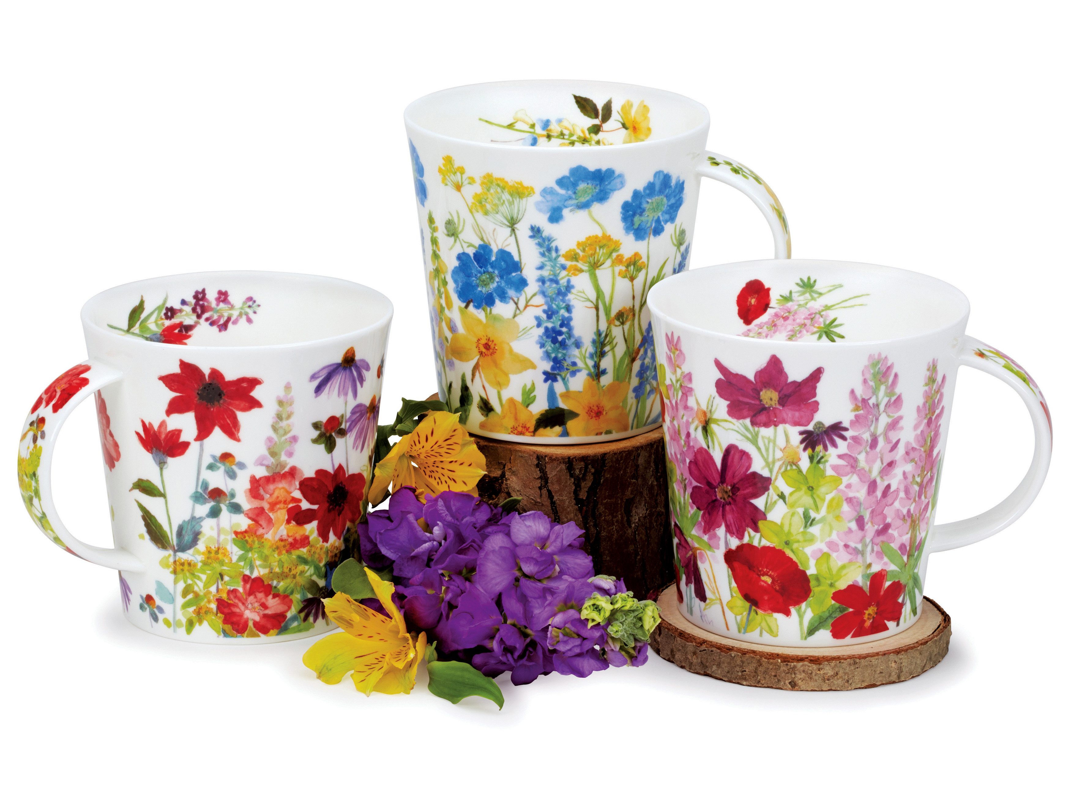 formano Tasse Dunoon Cairngorm, Porzellan, Spülmaschinengeeignet, Mehrfarbig, Motiv: Blumen