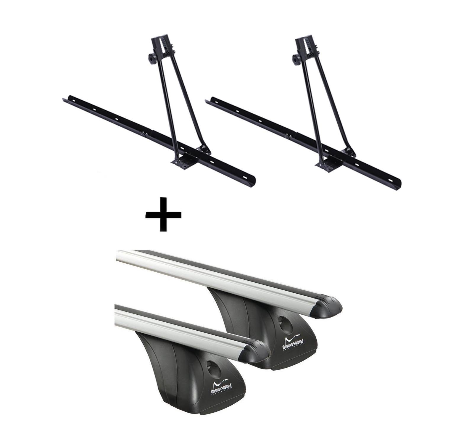 VDP Fahrradhalter, 2x Fahrradträger ORION + Dachträger Original kompatibel mit Audi A4 (B8) 4 Türer 2008-2015
