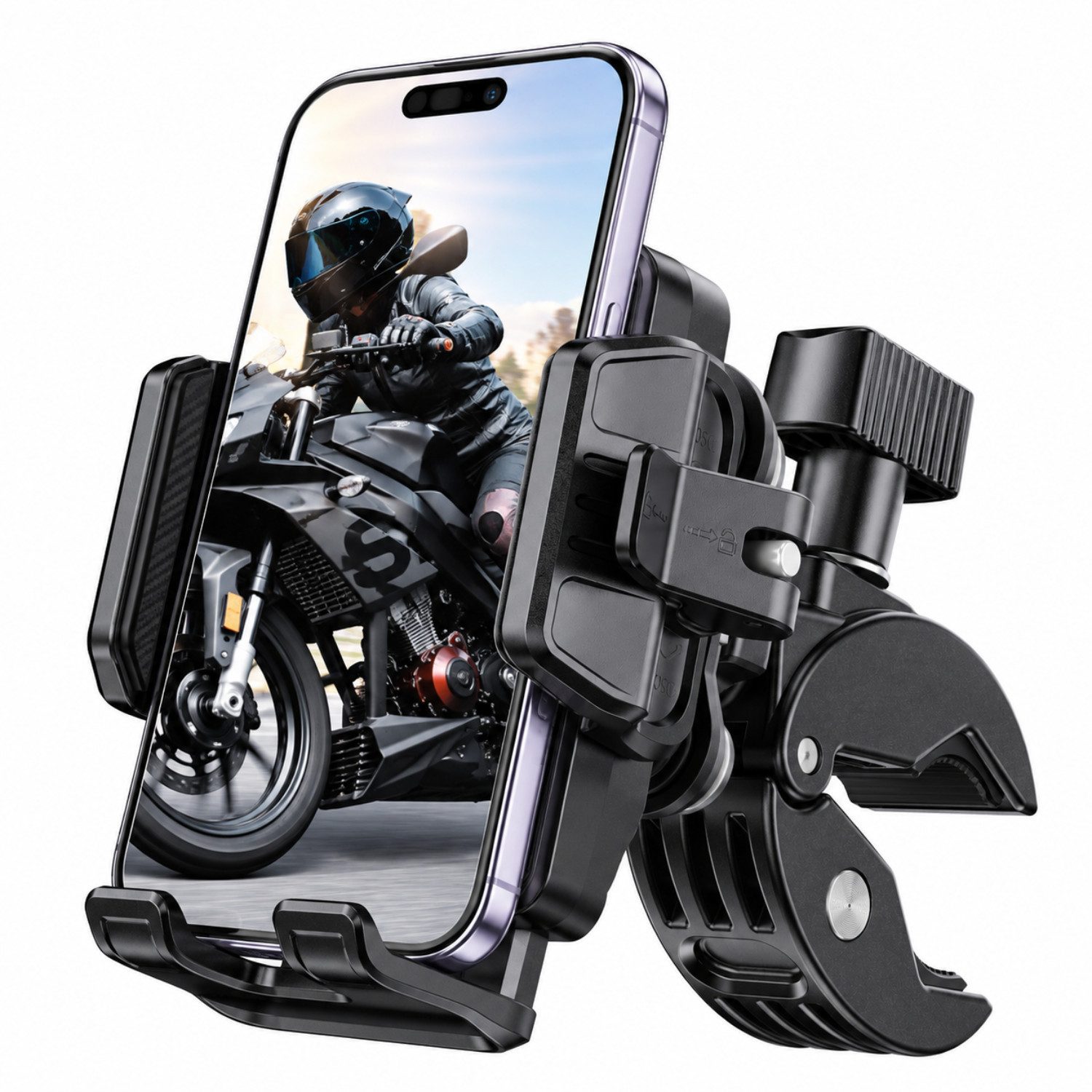 NEXGEN LUXUS HANDY-ZUBEHÖR Smartphone-Halterung Fahrrad Motorrad Handyhalterung 360° Universal Smartphone Lenker