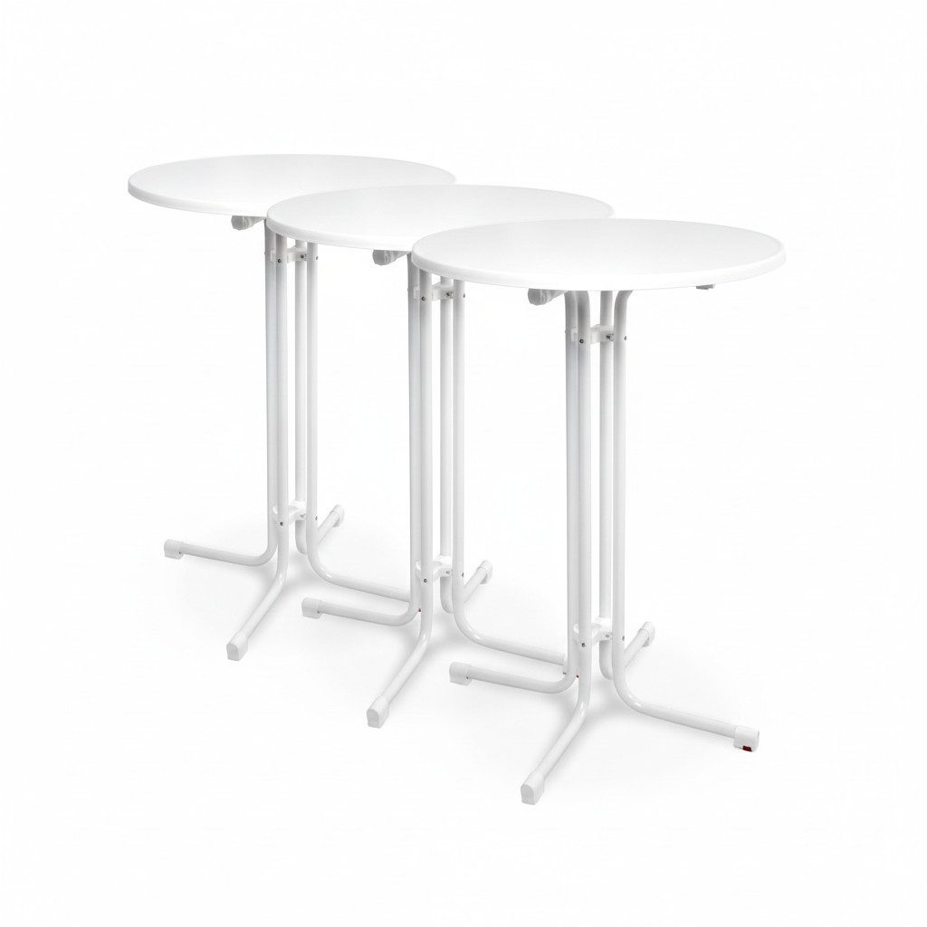 Beautissu Stehtisch (3-St), Beautissu Bellini Stehtisch 60x110cm Weiß