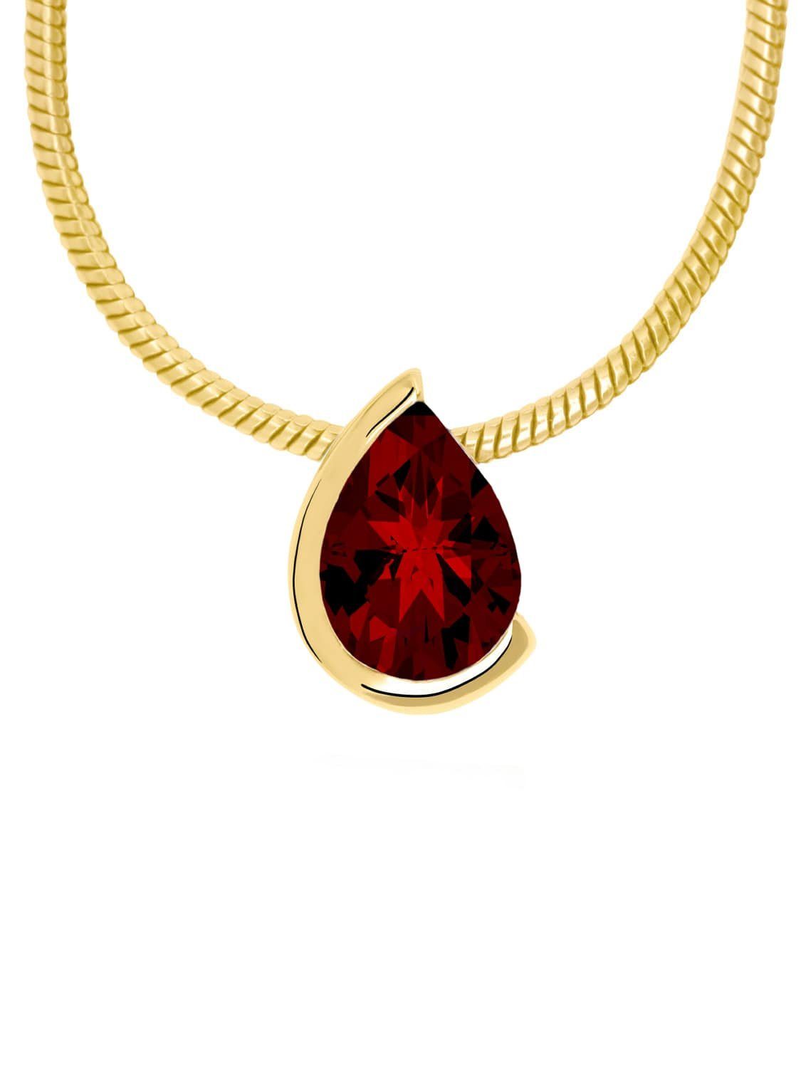 My Gold Kettenanhänger Damen Granat Anhänger günstig online kaufen