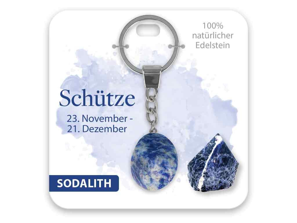 Armband Edelstein Schlüsselanhänger Sodalith Sternzeichen Schütze