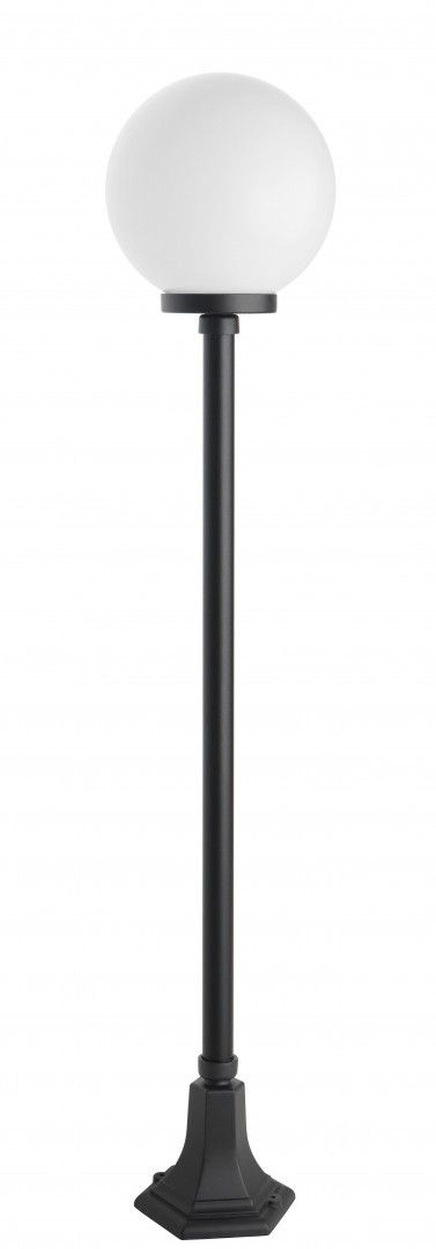 Licht-Erlebnisse Außen-Stehlampe NINETTE, ohne Leuchtmittel, E27 153 cm Kugelschirm rund Vintage