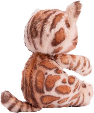 Nici Kuscheltier Sleeping Pets, Katze Bengal, 12 cm, im Körbchen, enthält recyceltes Material (Global Recycled Standard)