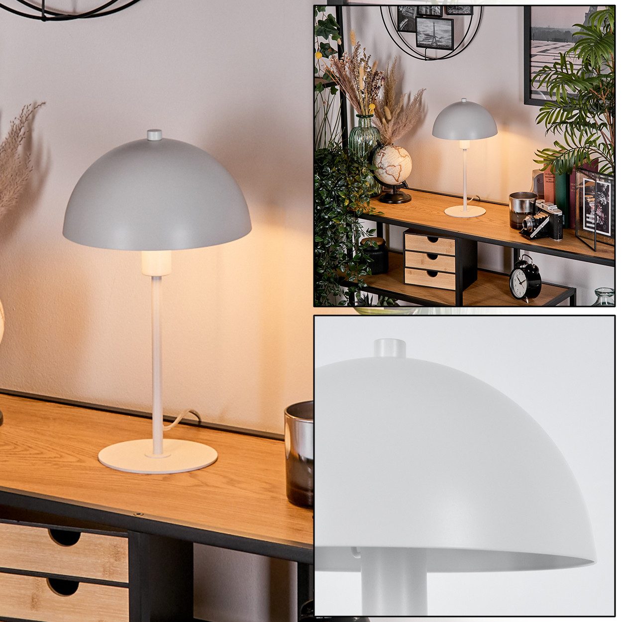 hofstein Tischleuchte moderne Nachttischlampe aus Metall günstig online kaufen