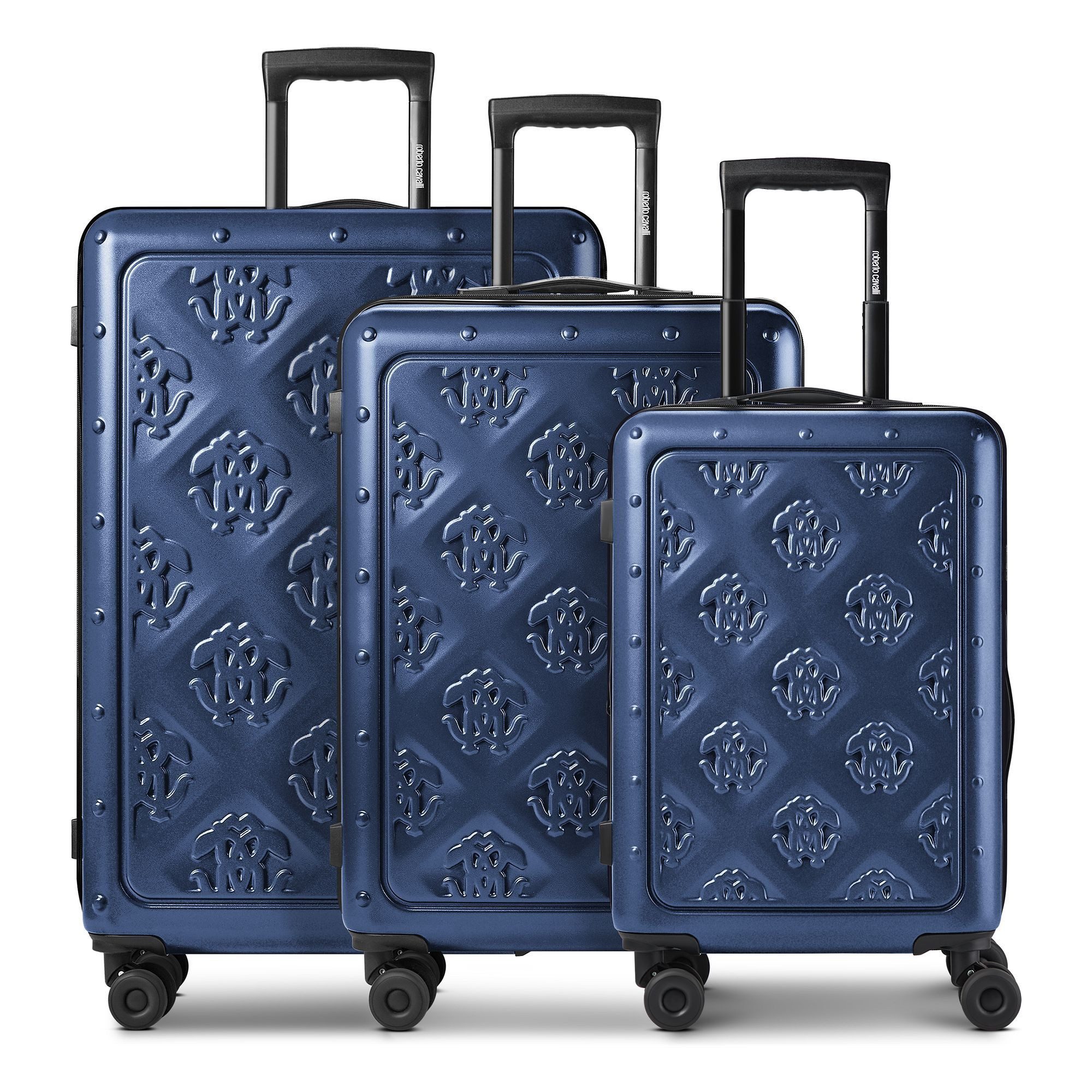 roberto cavalli Trolleyset Florence, 4 Rollen, (3-teilig, 3 tlg), Polyurethan