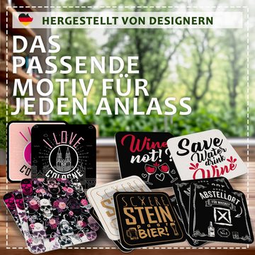 Funke & Brand Bierdeckel Gin - 50er Set "Gib deinem Leben einen Gin" Fun Untersetzer