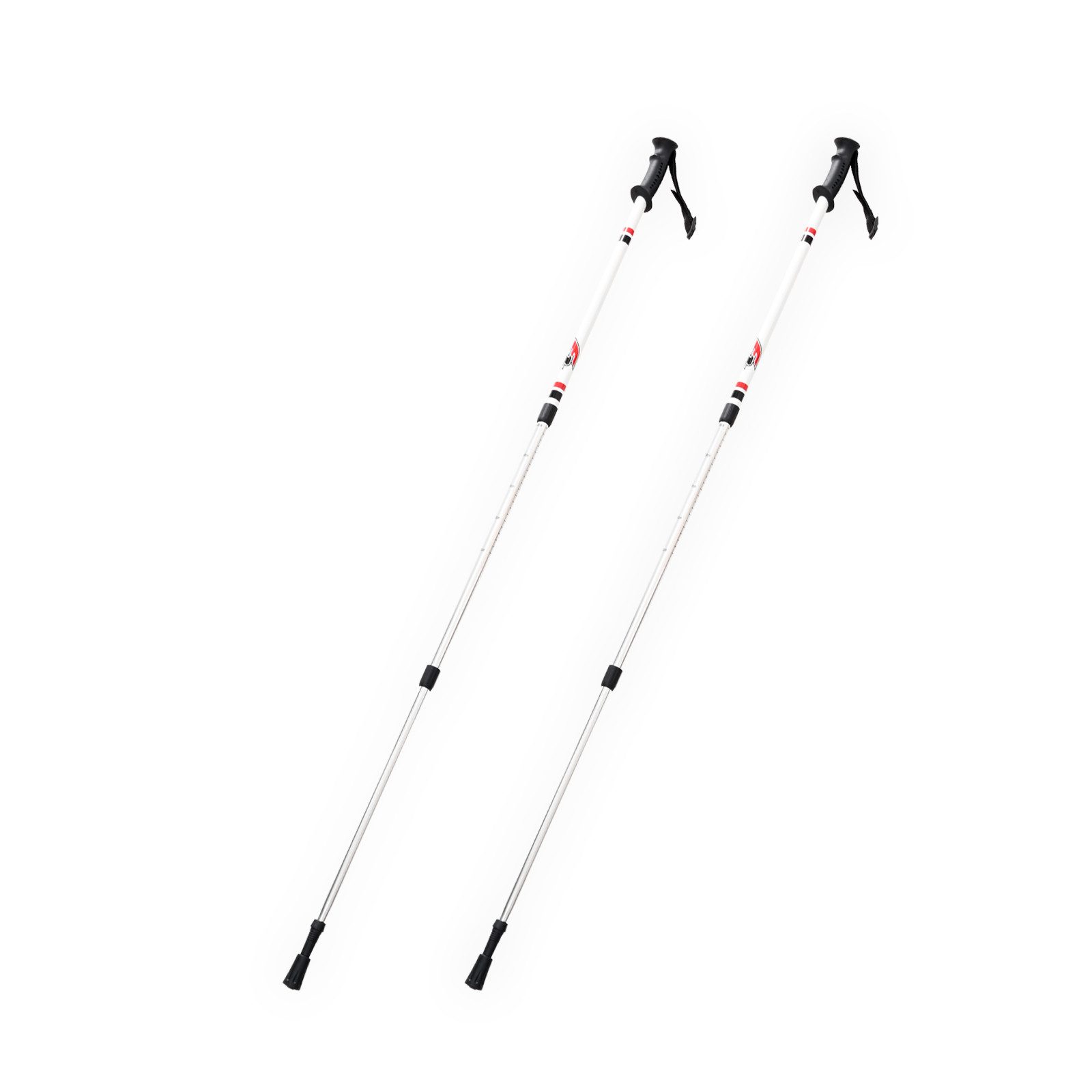F2 Skistöcke F2 Langlauf Ski Stöcke Vario Pole Tour Verstellbar 60-130cm Weiss