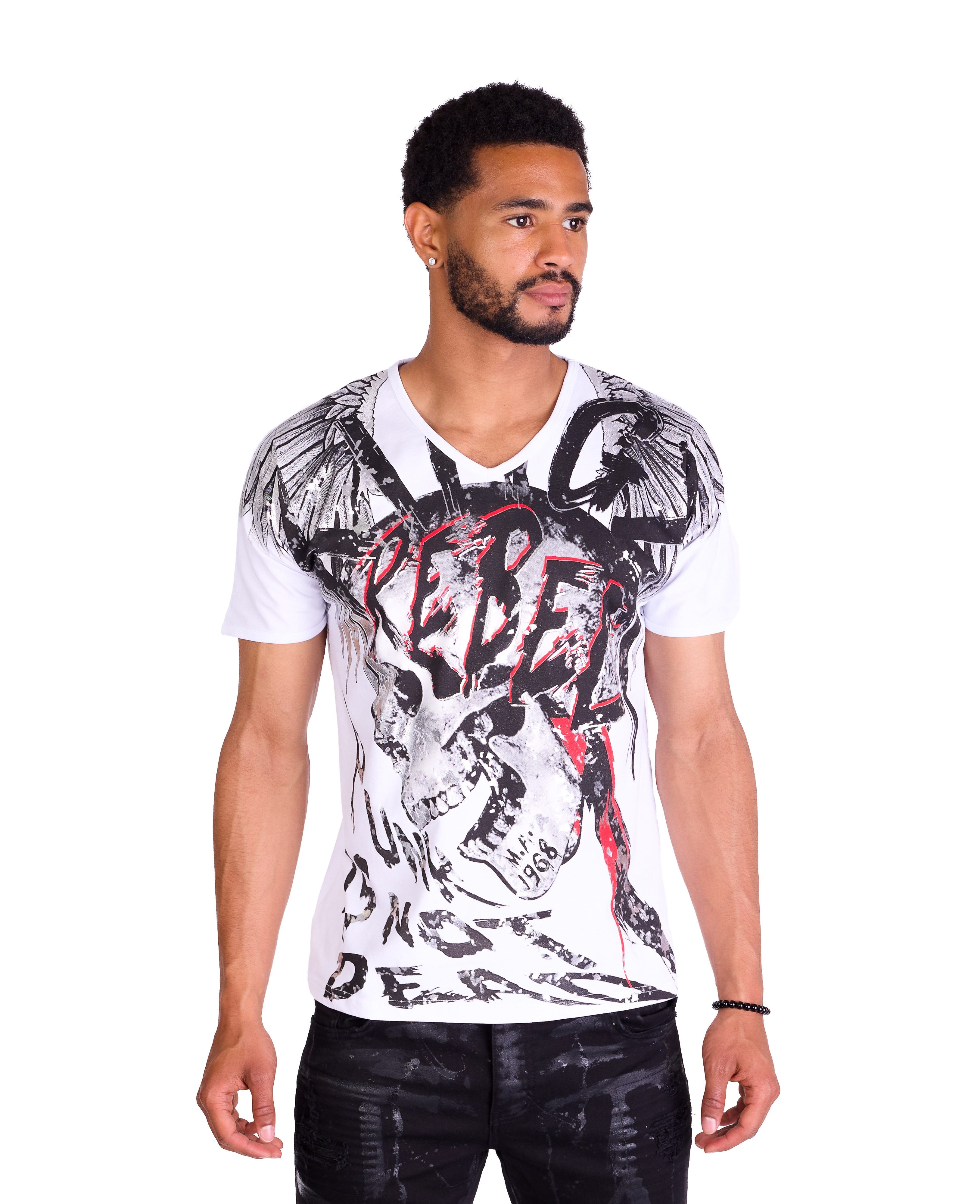 KINGZ T-Shirt KINGZ Rebel Totenkopf T-Shirt