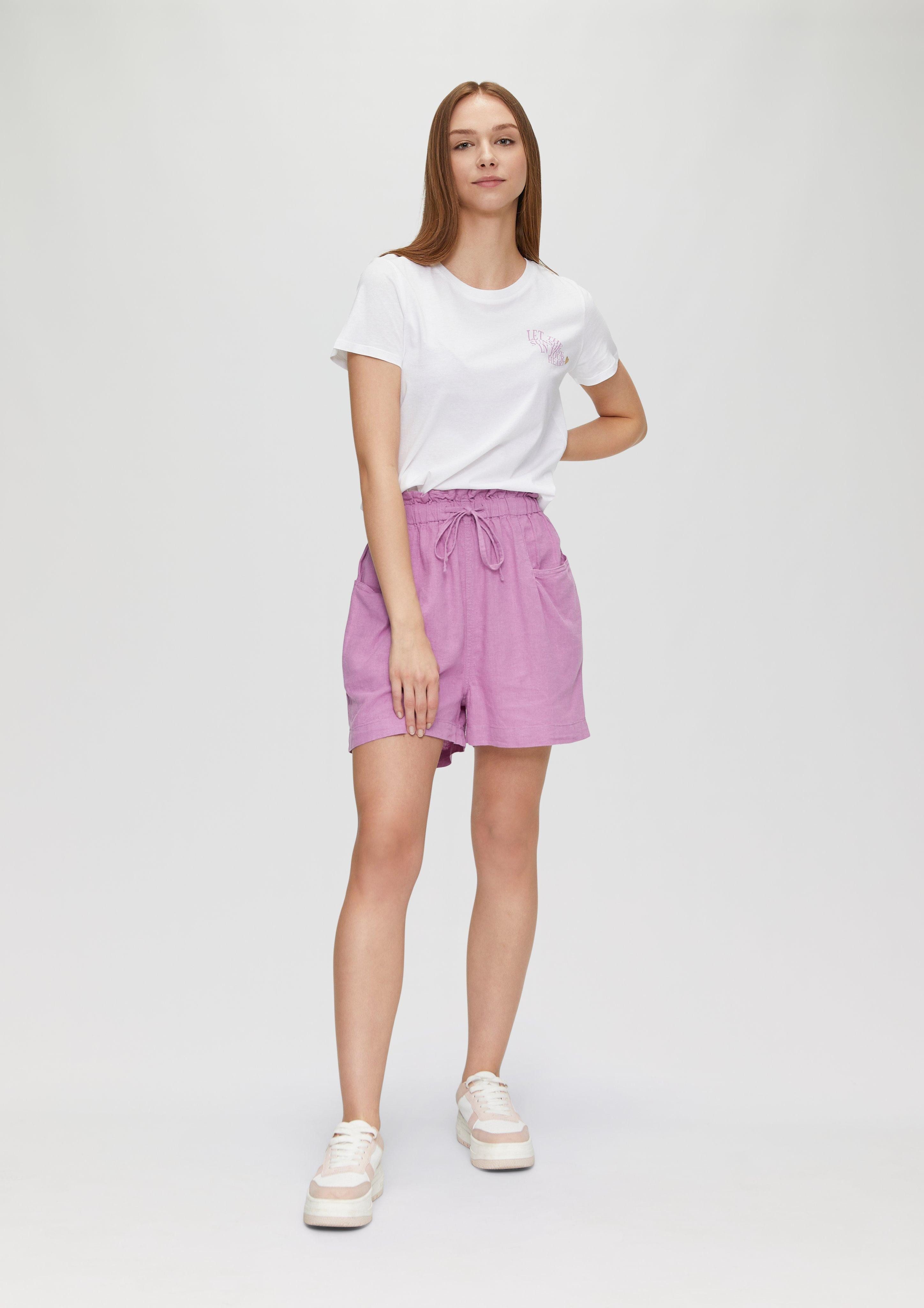 QS Shorts Hose aus Leinenmix mit günstig online kaufen
