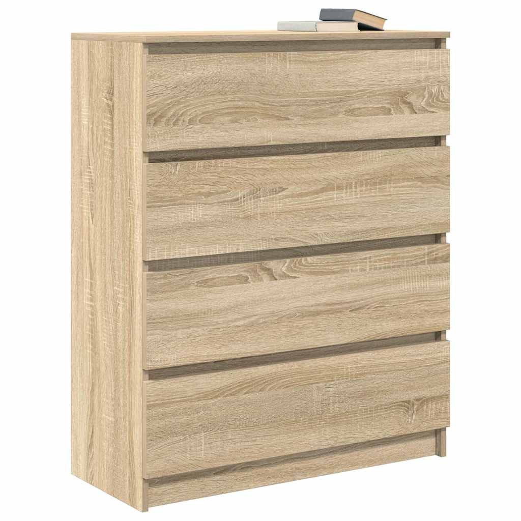 vidaXL Sideboard Sideboard Sonoma-Eiche 80x35x99 cm Holzwerkstoff (1 St) – Bild 4 von 5