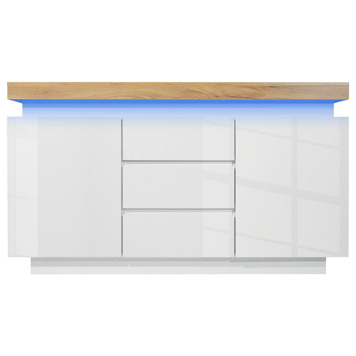 Sideboard Sideboard mit 2 Türen und 3 Schubladen LED Beleuchtung