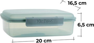Centi Lunchbox Brodose Kinder, Lunchbox für Kinder und Erwachsene, Kunststoff, (3er Set), mit stabilen Clickverschluss und Scharnier, effektive Silicondichtung