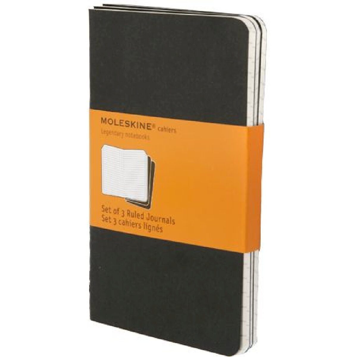 MOLESKINE Notizbuch Notizheft Cahier P A6 9x14cm VE=3 Stück liniert schwarz
