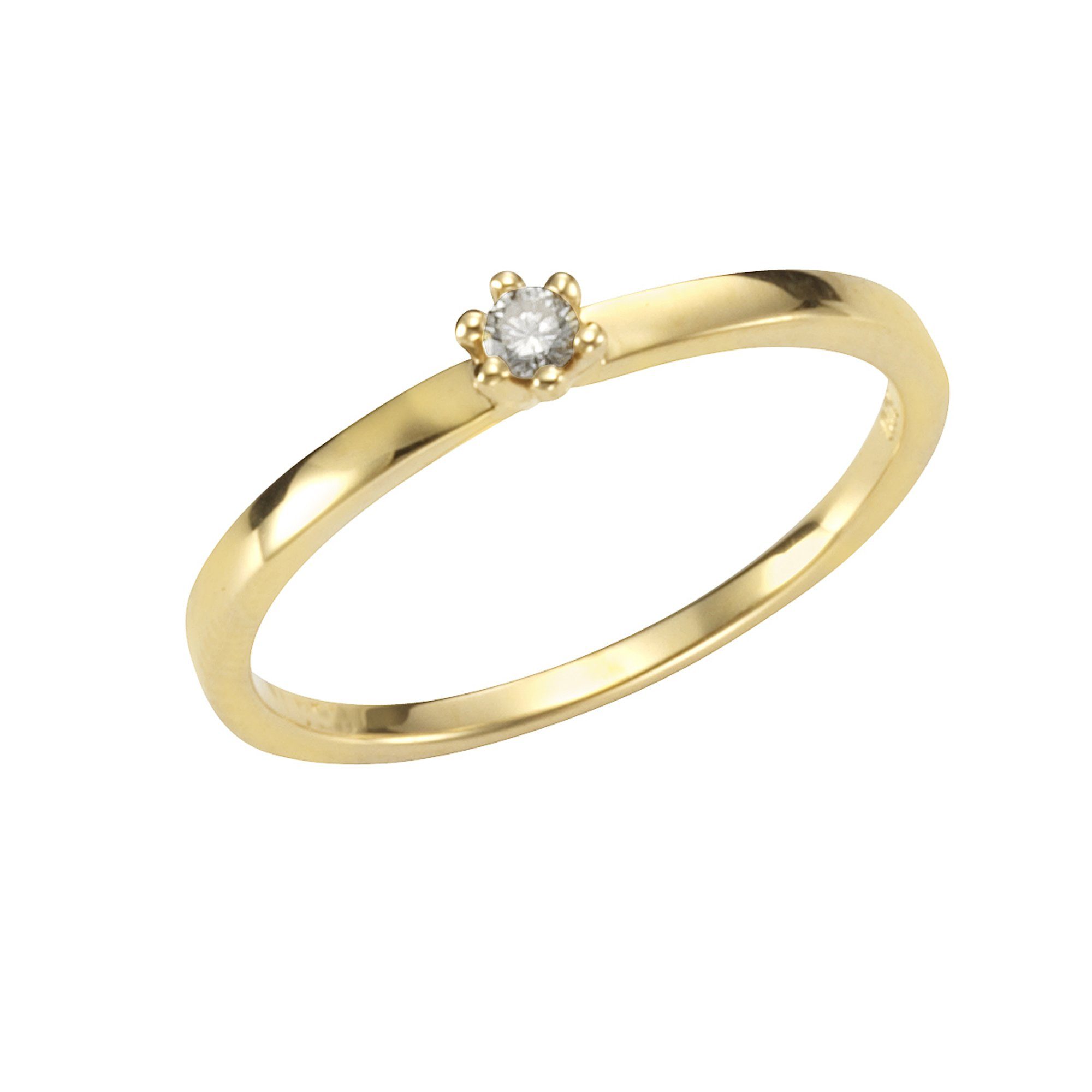 Orolino Fingerring Gold 585 mit Brillant 0,05ct.