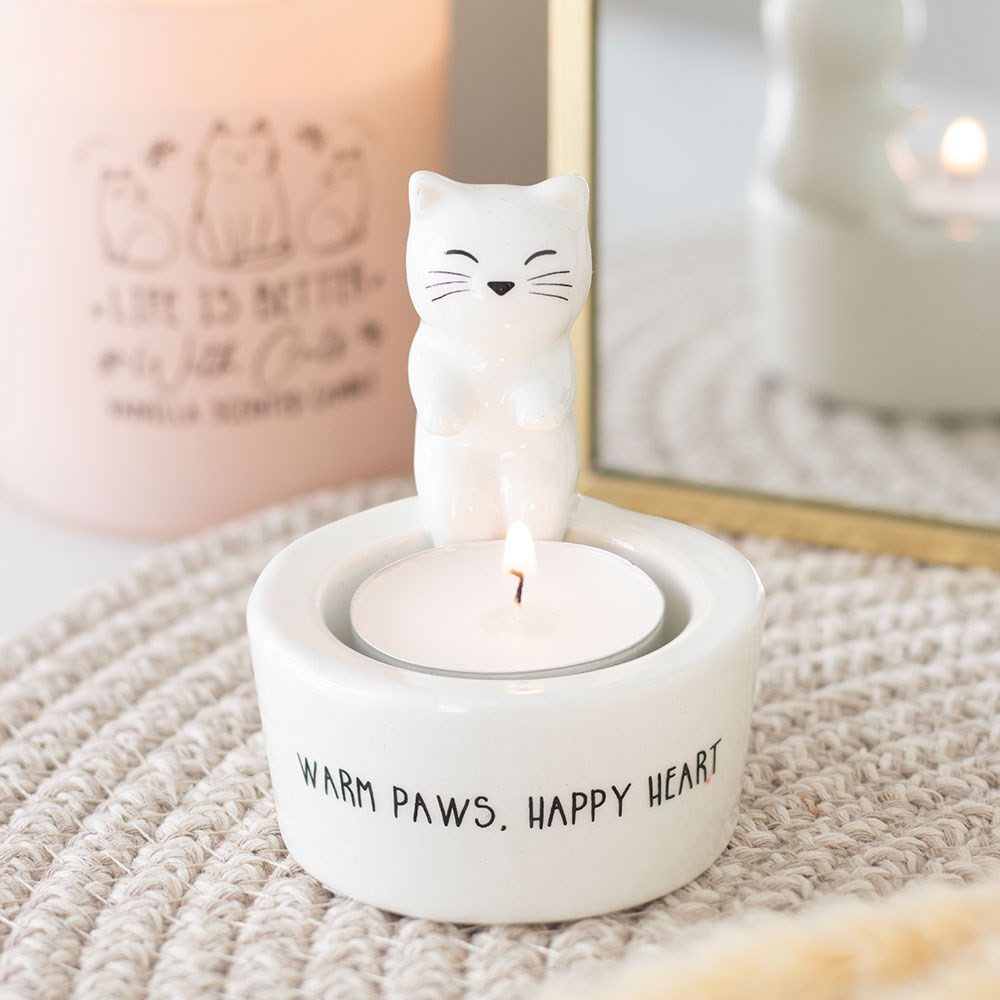 Something Different Настільні лампи Süßer Настільні лампи weiße Katze "Warm Paws Happy Heart", Süßer Настільні лампи weiße Katze "Warm Paws Happy Heart"
