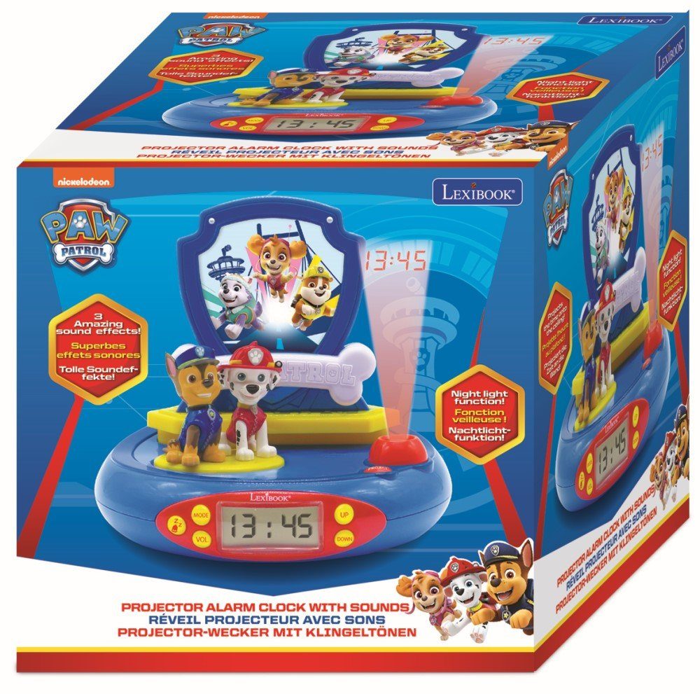 mit Sound Lexibook® Paw Patrol Kinderwecker 3D Projektions-Wecker