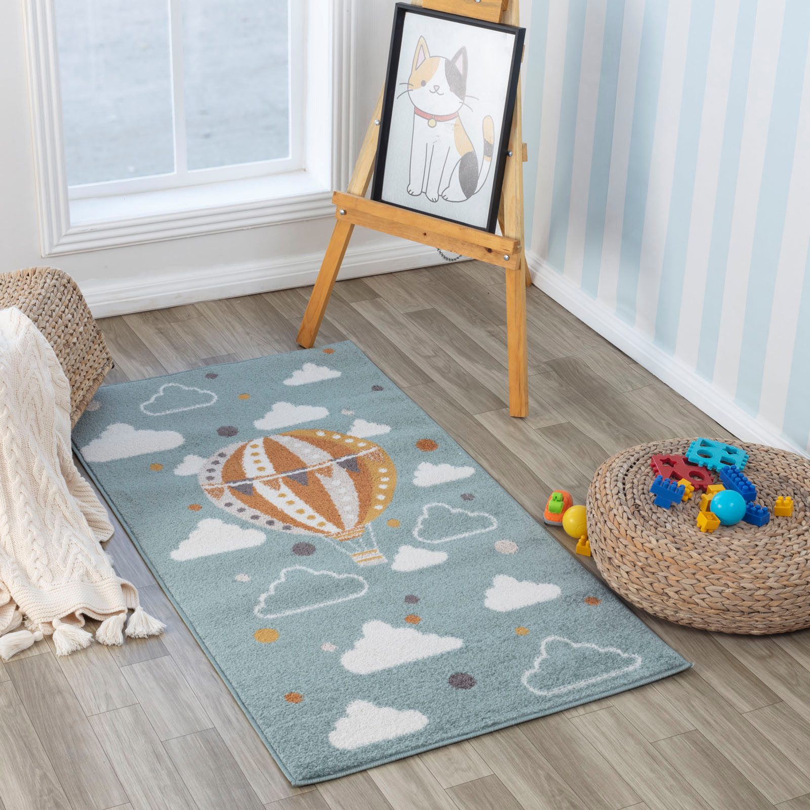 Livabliss Teppich CENON, rund, Höhe: 12,7 mm, Kinderteppich mit kreativem und farbenfrohem Design