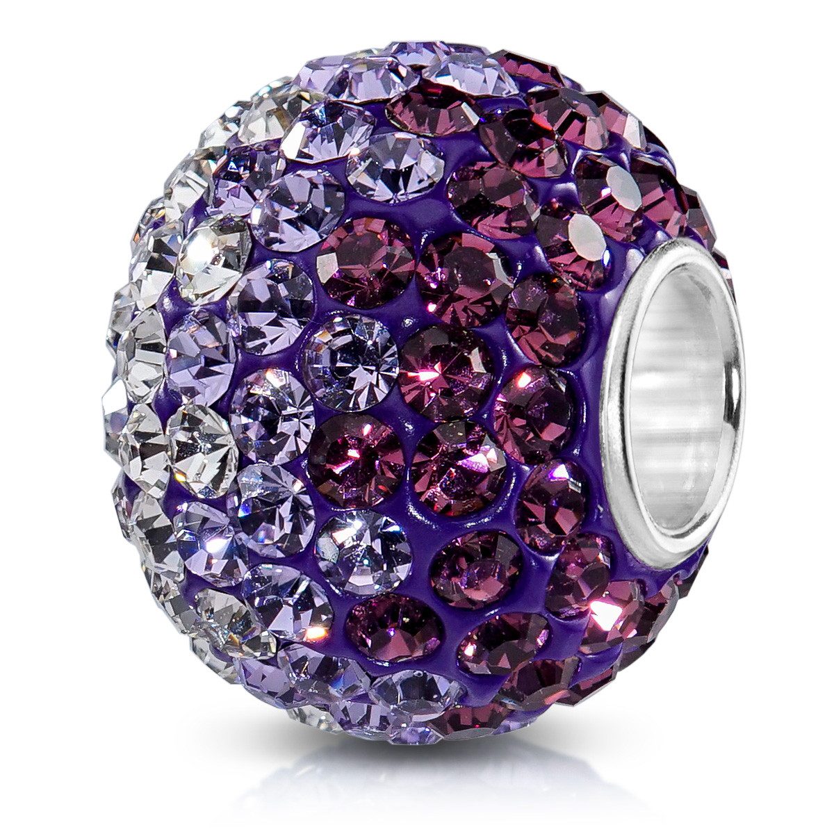 Bead Damen XXL Kristall Bead Kugel Lila Violett 1086