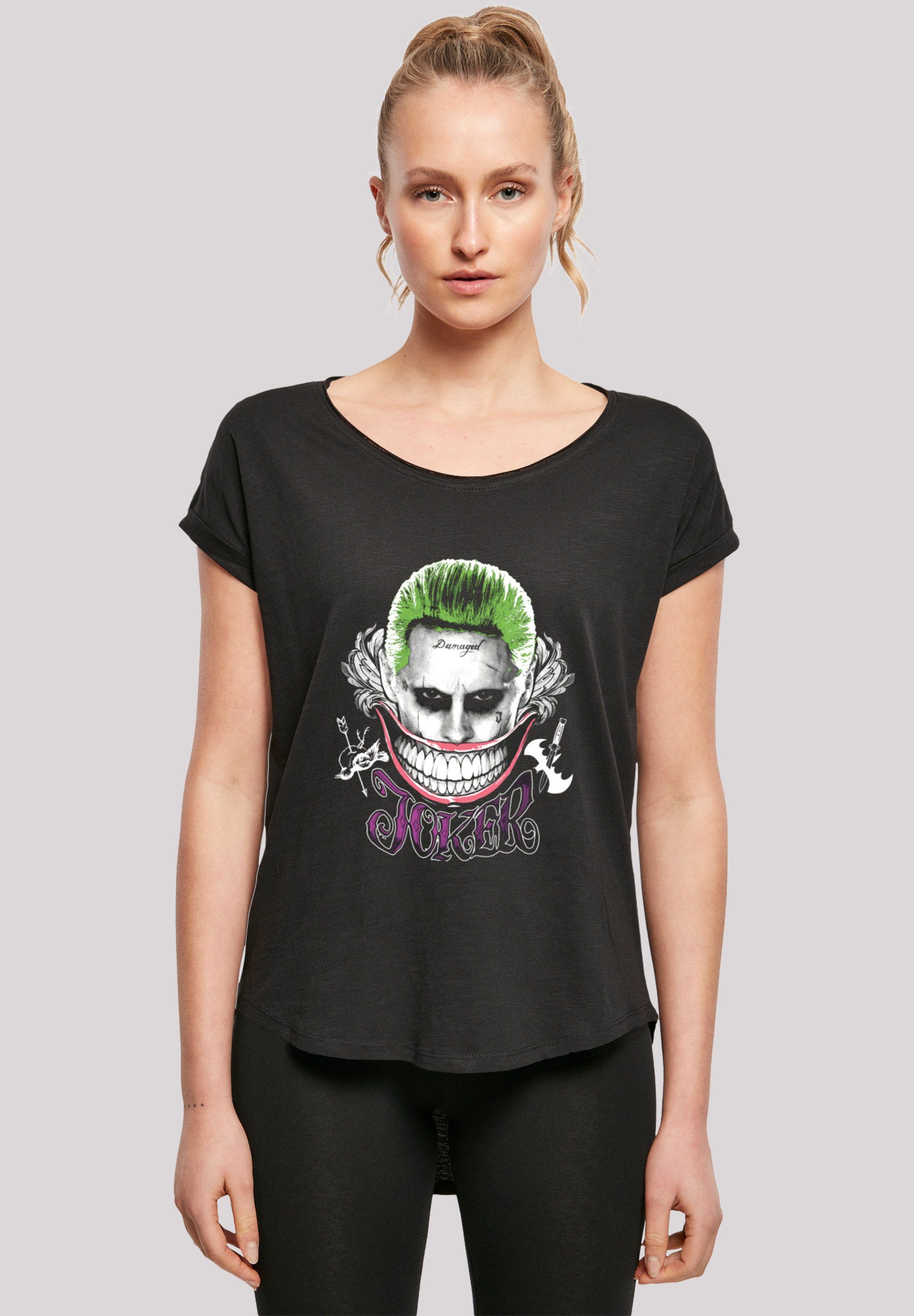 Coloured F4NT4STIC T-Shirt Squad Suicide Joker Print Smile