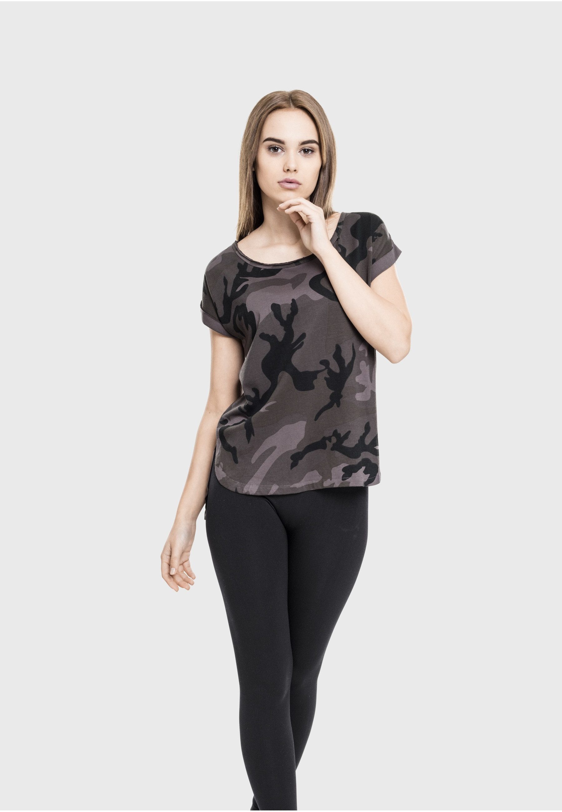 URBAN CLASSICS T-Shirt Urban Classics Damen Ladies Camo Back Shaped Tee (1-tlg)