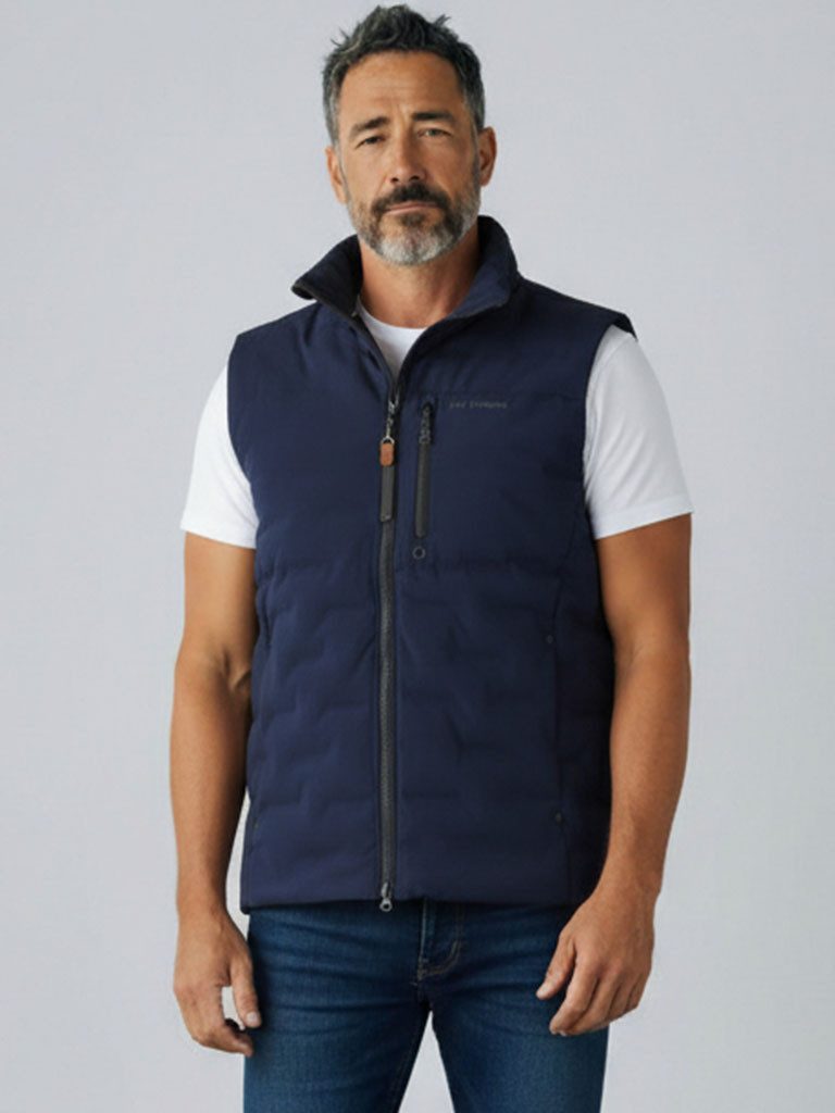 Dry Fashion Steppweste Herren Weste Nordstrand mit Stehkragen in sportiver Passform