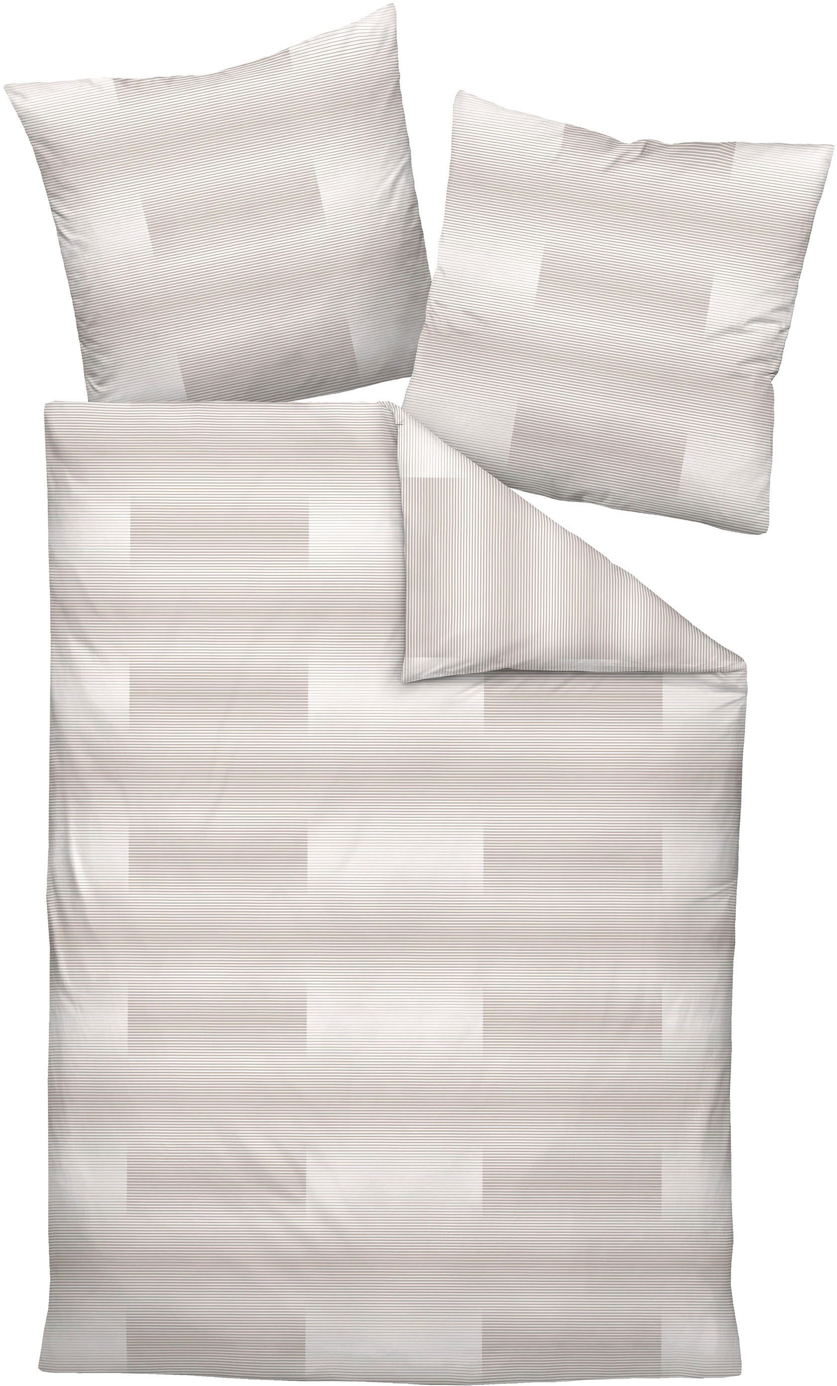 Janine Bettwäsche Milano 4510545105 07 135X200,80x80, Mako-Satin, mit Reißverschluss