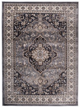 Orientteppich Oriente Teppich - Traditioneller Teppich Orient Grau, Mazovia, 60 x 100 cm, Geeignet für Fußbodenheizung, Pflegeleicht, Wohnzimmerteppich