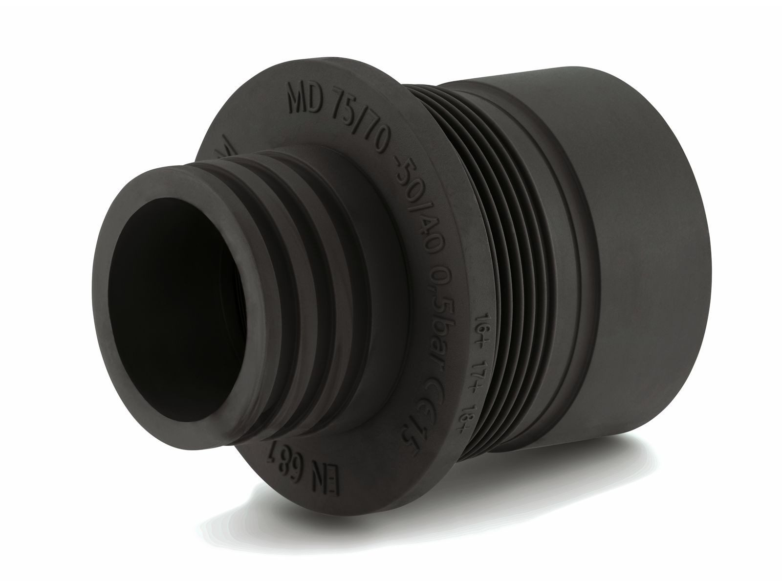 Mücher Dichtungen GmbH & Co. KG Ablaufrohr Kombiadapter Rohrverbinder Typ MKA, 50 - 40/32