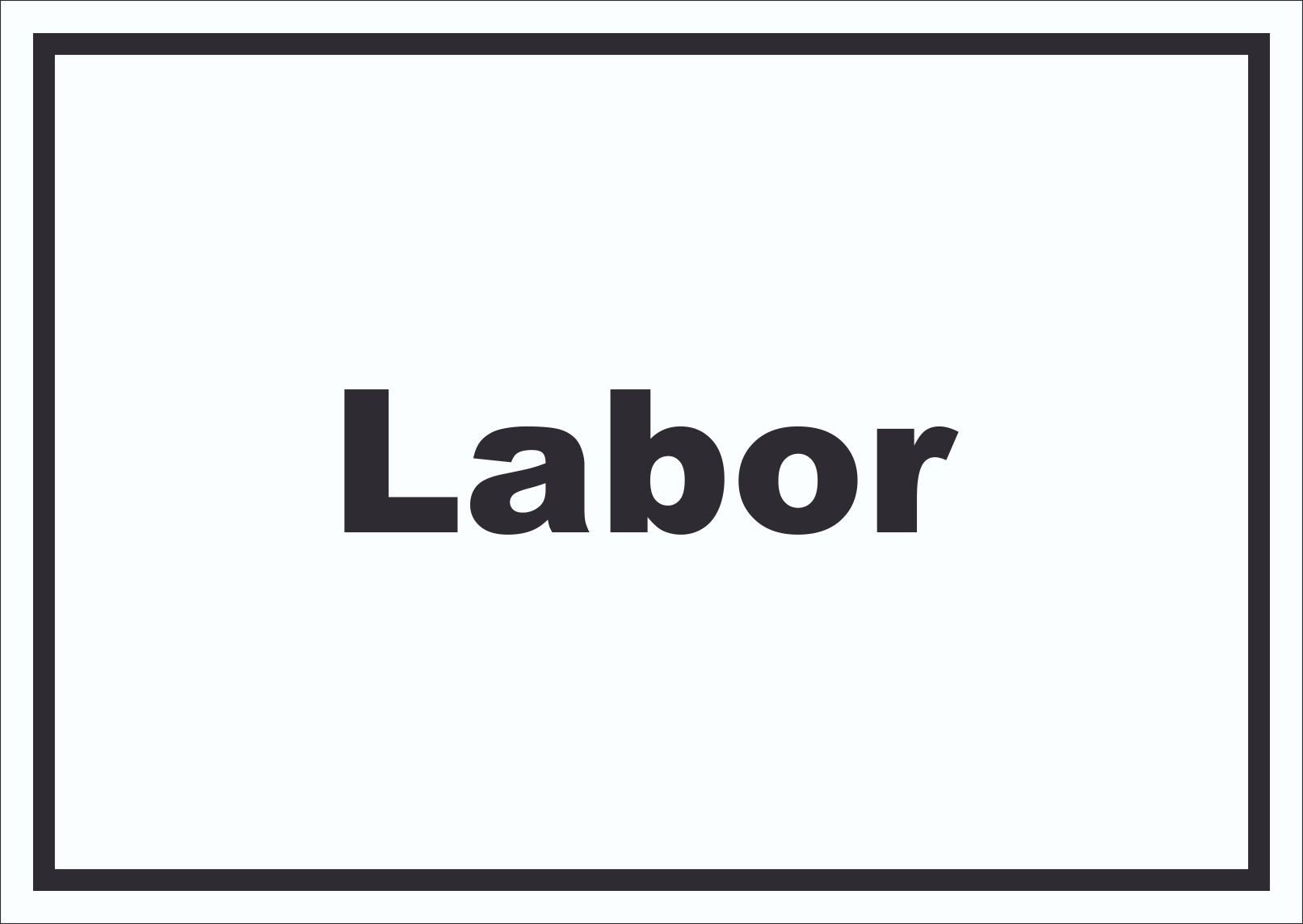 HB-Druck Hinweisschild Labor Schild mit Text Lab untersuchen forschen waagerecht, wetterfest, stabil, UV-beständig, kratzfest