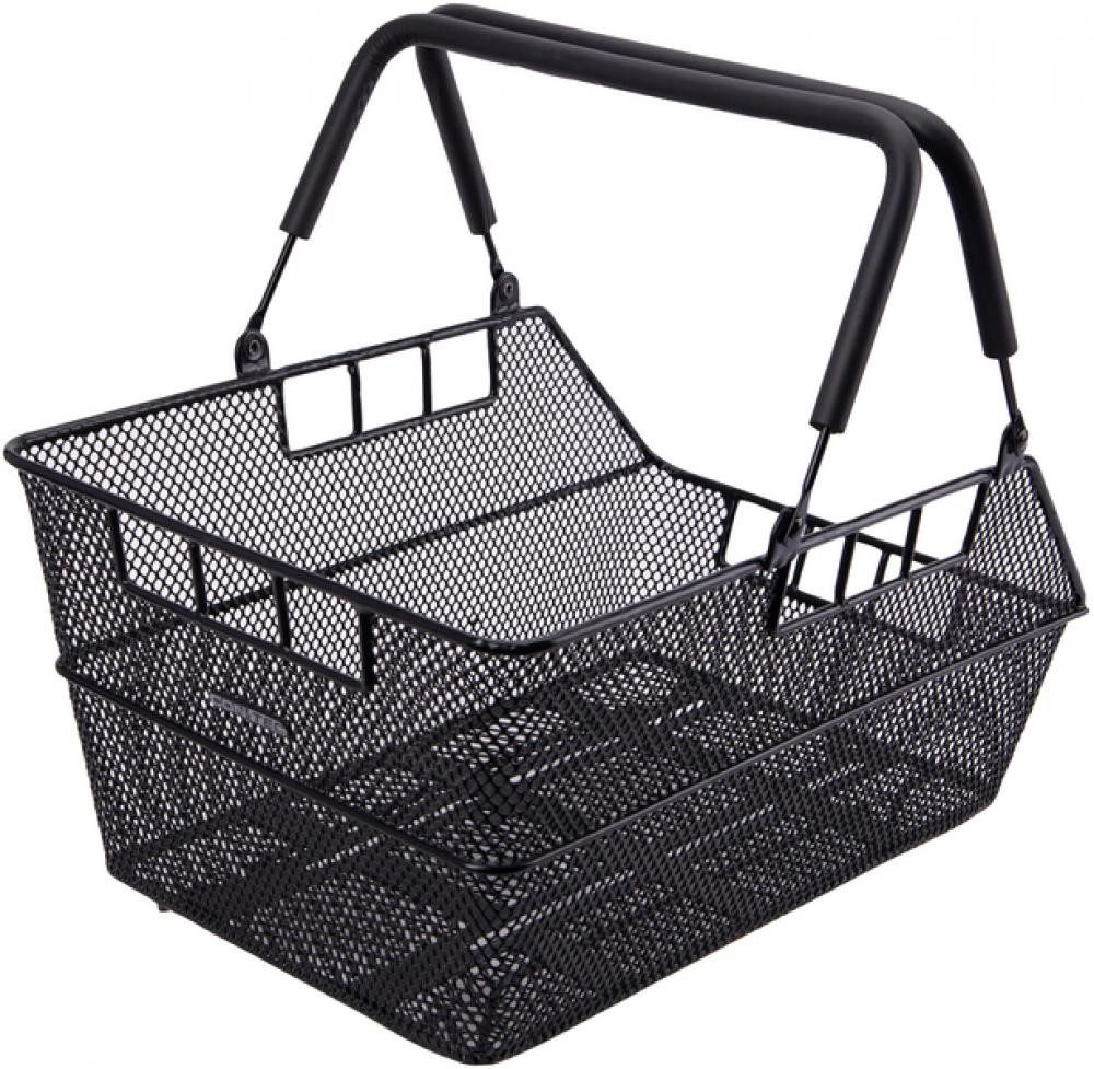 Contec Fahrradkorb CONTEC Hinterradkorb Mocca Multi, schwarz, 45x31x22 cm, engmaschiger S