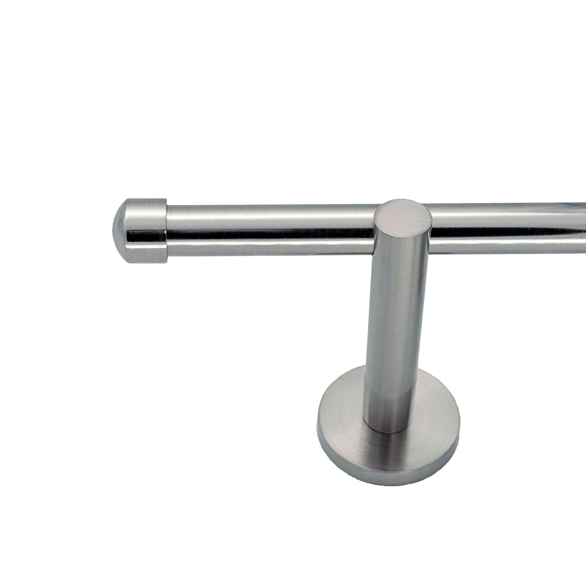 BASIT Gardinenstange Rohr Edelstahl 16 mm mit Wandträgern 120 cm E17, Ø 16 günstig online kaufen