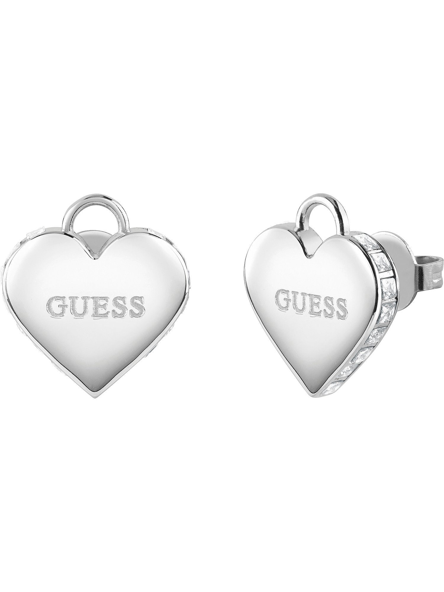 Guess Paar Ohrstecker Guess Damen-Ohrstecker Edelstahl Zirkonia Herz