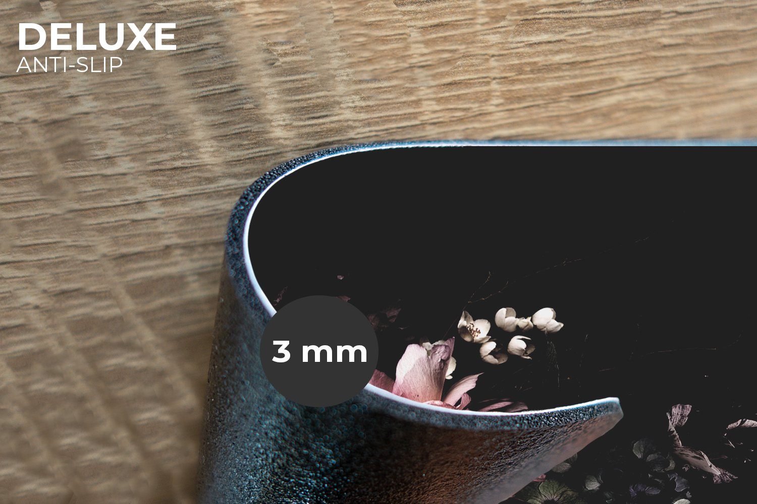 MuchoWow Platzset Blumen - Vintage - Pastell - Schwarz - Blumenstrauß, (6-S günstig online kaufen