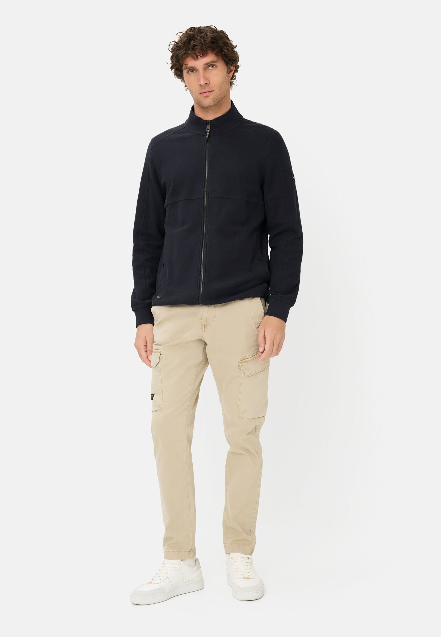 camel active Sweatjacke Sweatjacke mit verstellbarem Tunnelzug Langarm