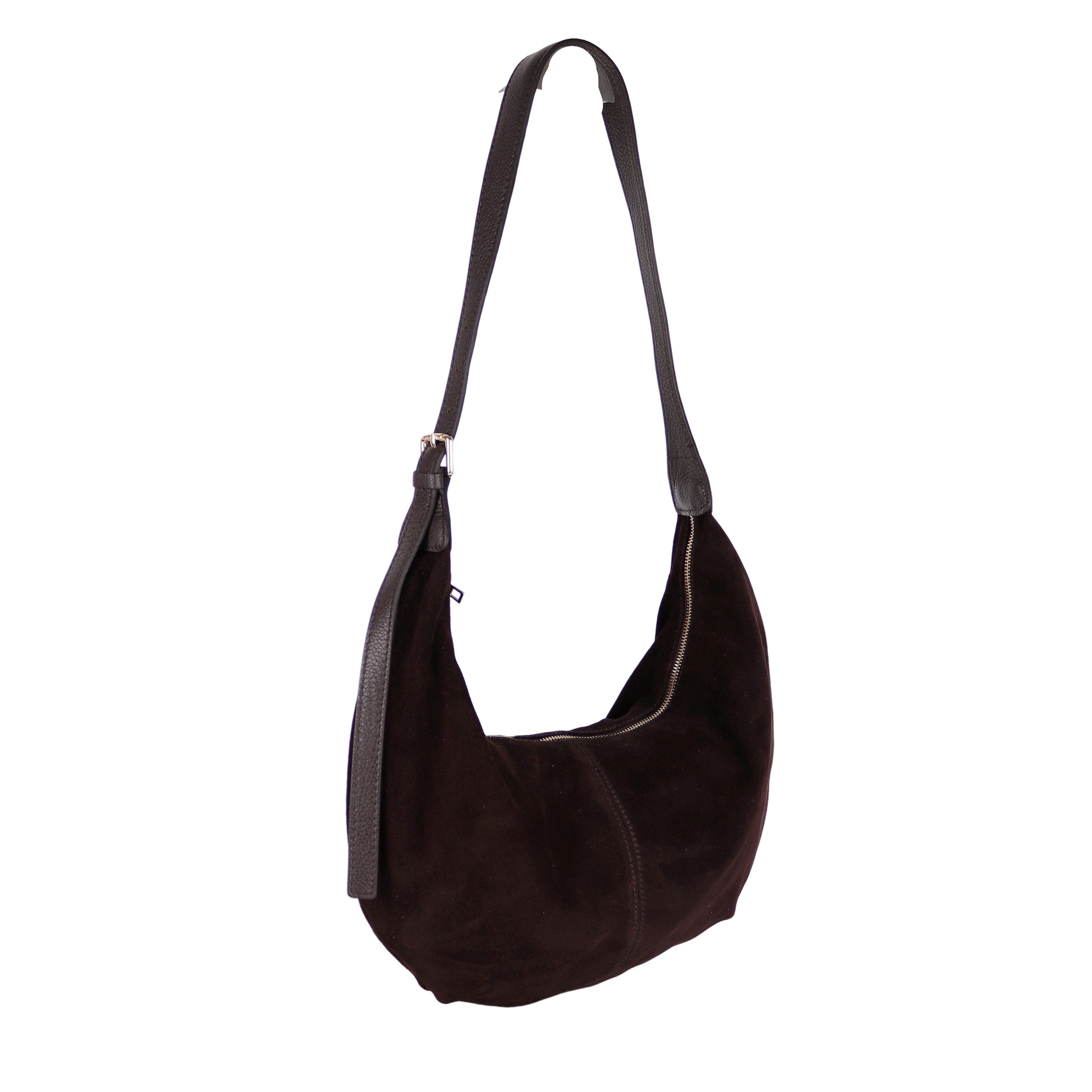 MIRROSI Umhängetasche Damen Crossbody Bag, Wildleder Echtleder Made In Ital günstig online kaufen