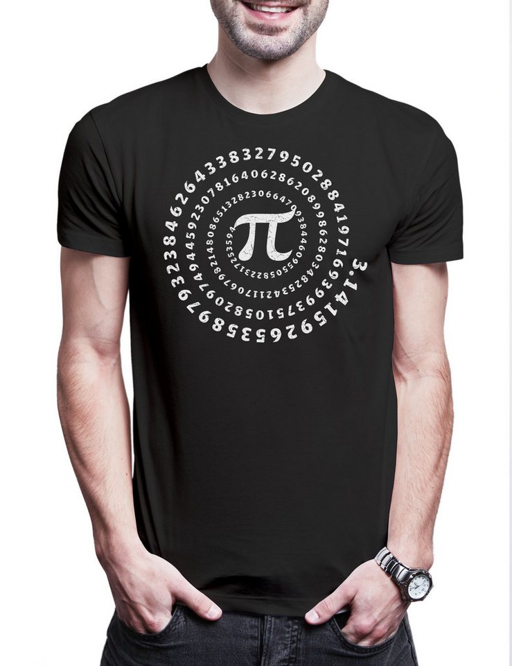 Urban Backwoods Print-Shirt Pi Spiral Herren T-Shirt Mathe Mathematik Professor Schule Prof Lehrer (1-tlg) Zahl Nummer Uni