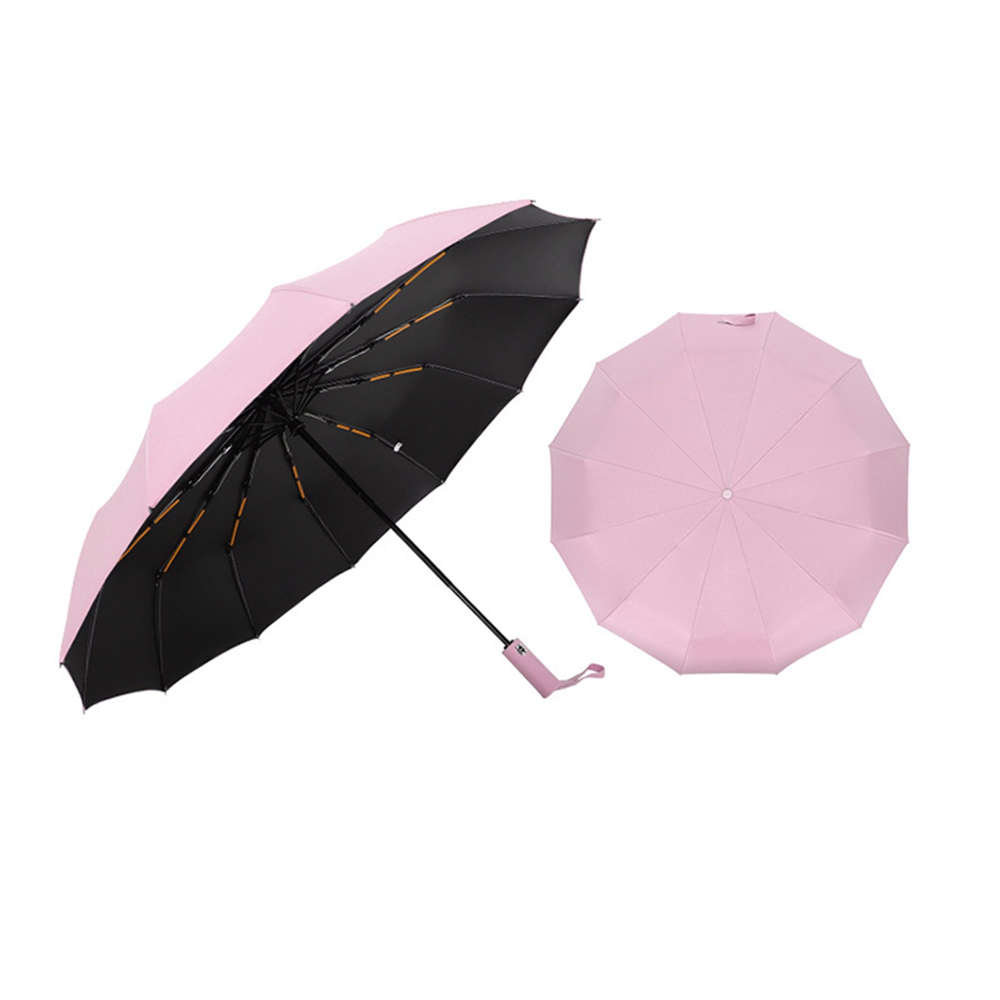 Zaewry Taschenregenschirm Regenschirm Sturmfest, Taschenschirm Groß für Herren und Damen, UV-Schutz, 12 Rippen, Automatisch Auf und Zu, Durchmesser 105 cm