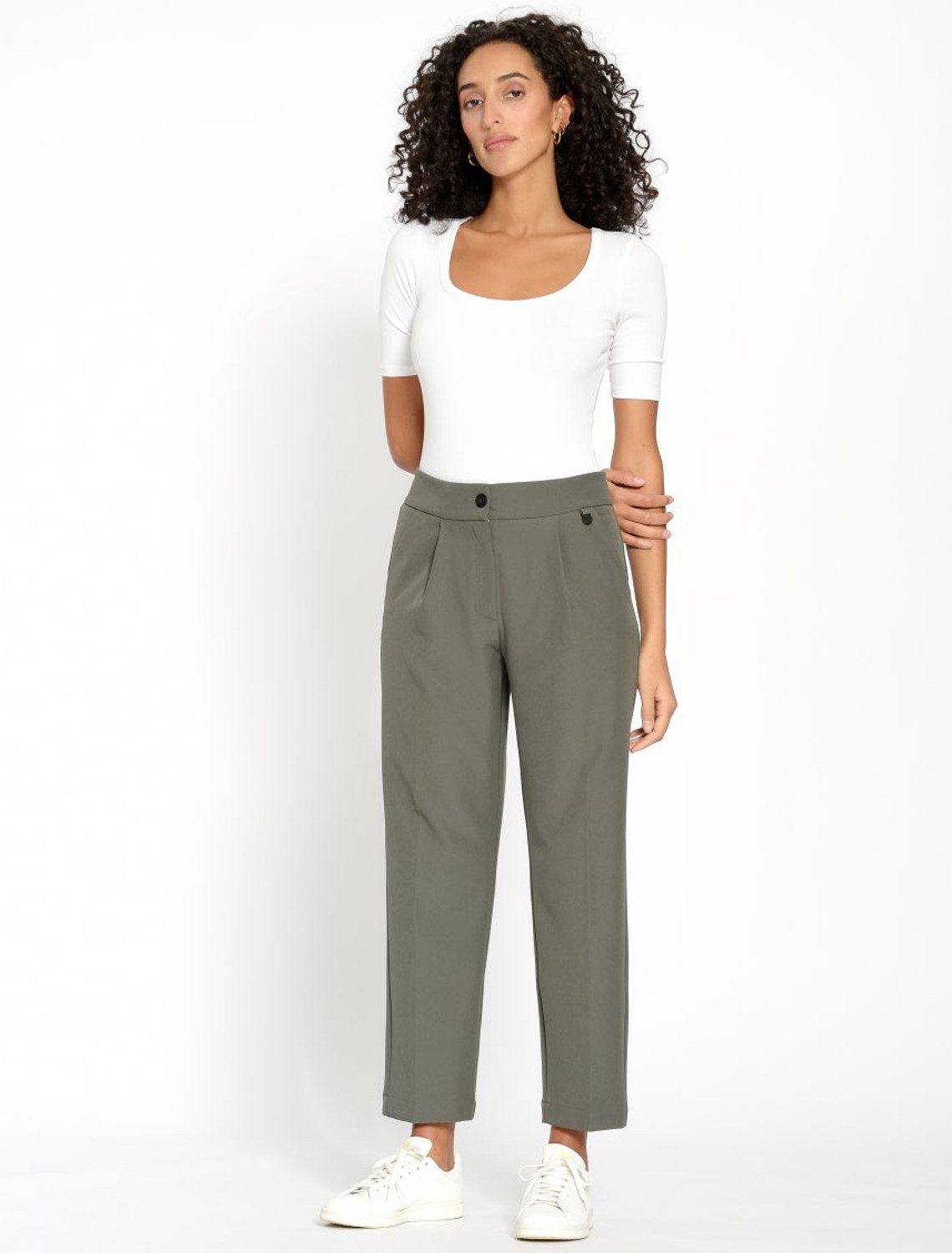 GANG Stoffhose Gang Stella Cropped Relaxed Fit (1-tlg)